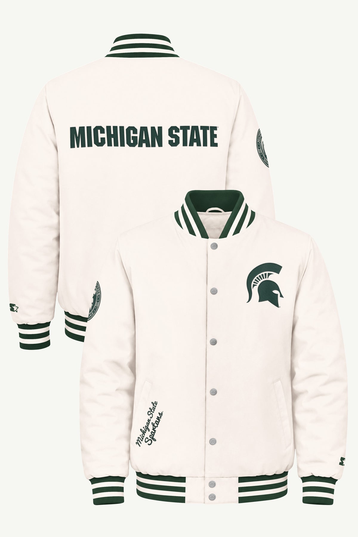 MENS MICHIGAN STATE SPARTANS VARSITY JACKET View 1