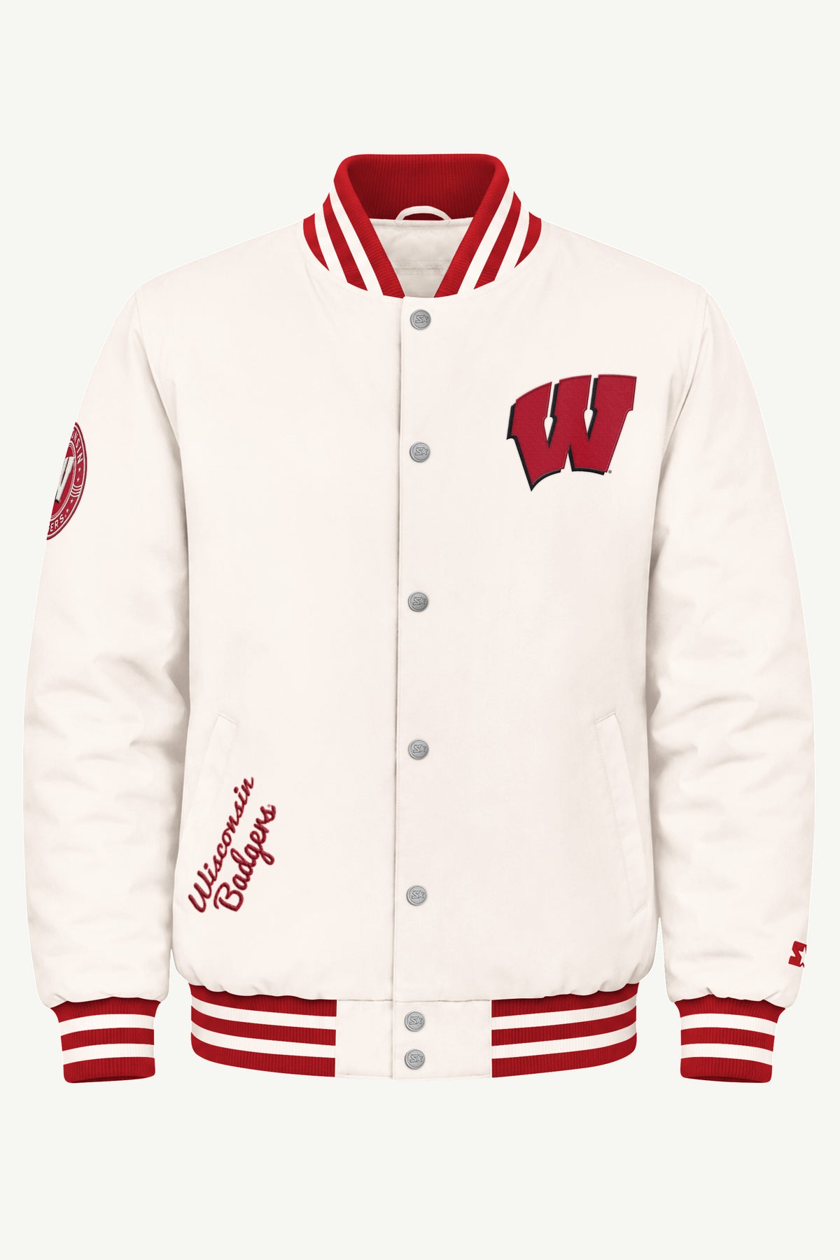 MENS WISCONSINS BADGERS VARSITY JACKET View 2