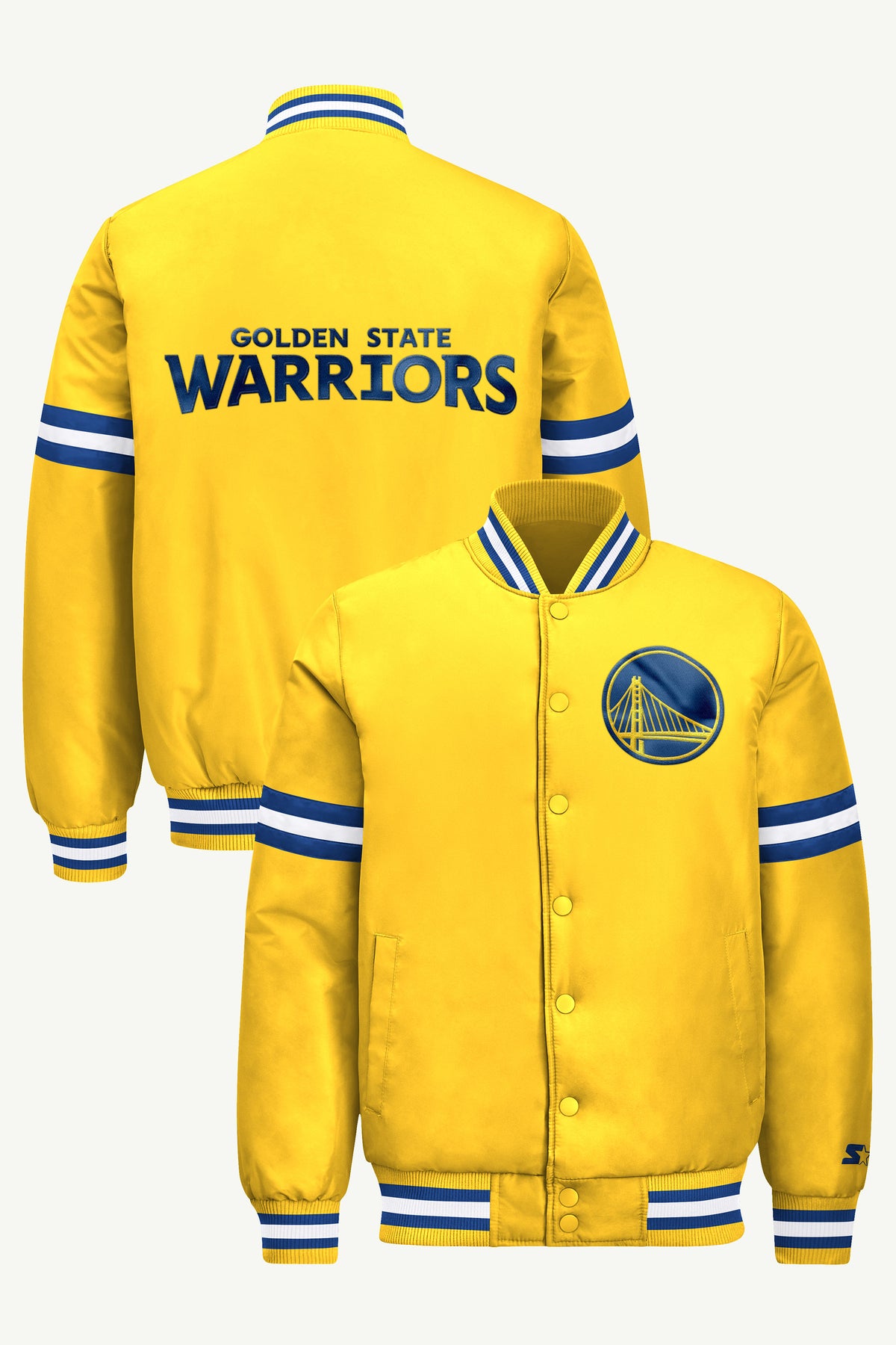 MENS GOLDEN STATE WARRIORS COURTSIDE VARSITY JACKET View 1