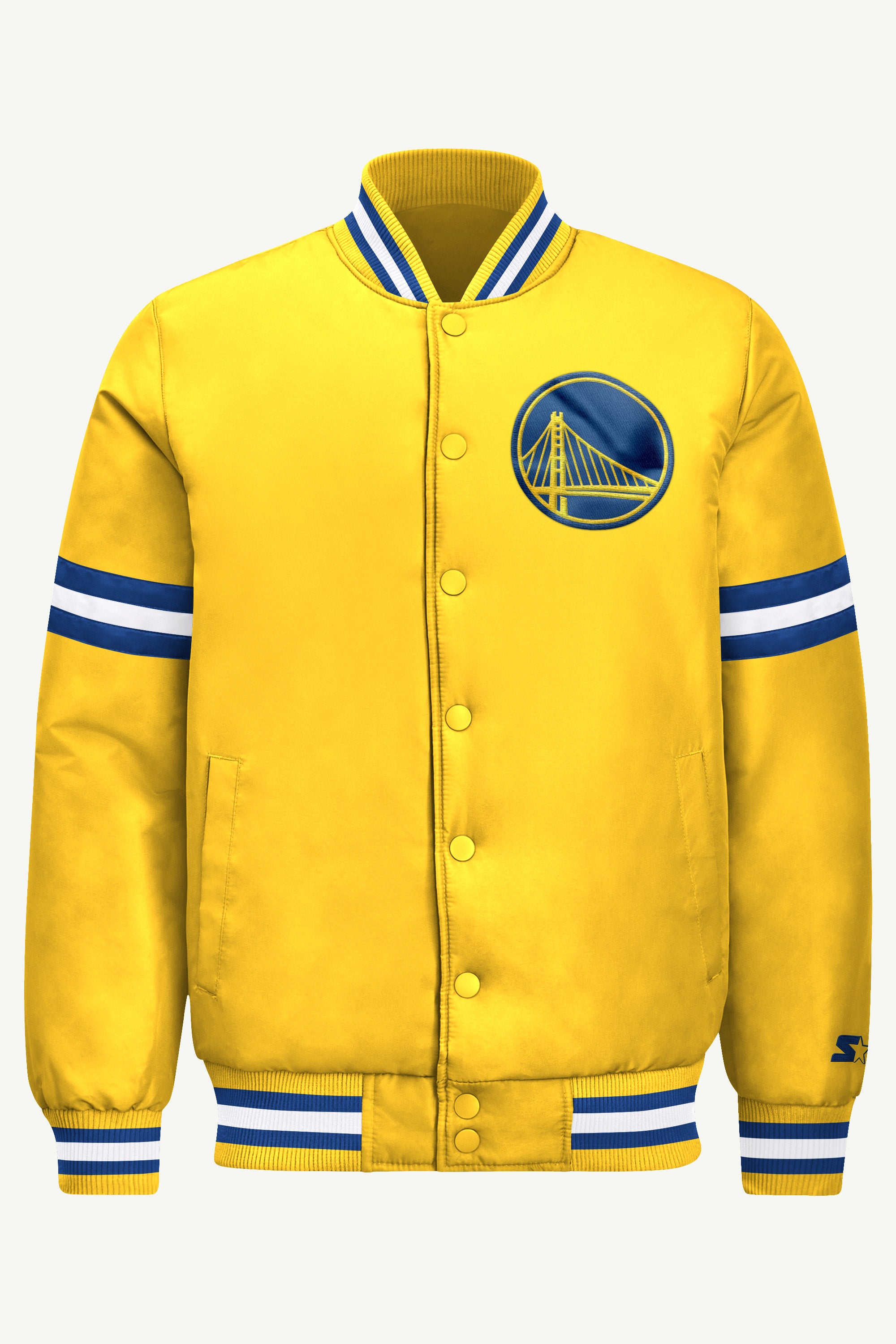 MENS GOLDEN STATE WARRIORS COURTSIDE VARSITY JACKET View 2
