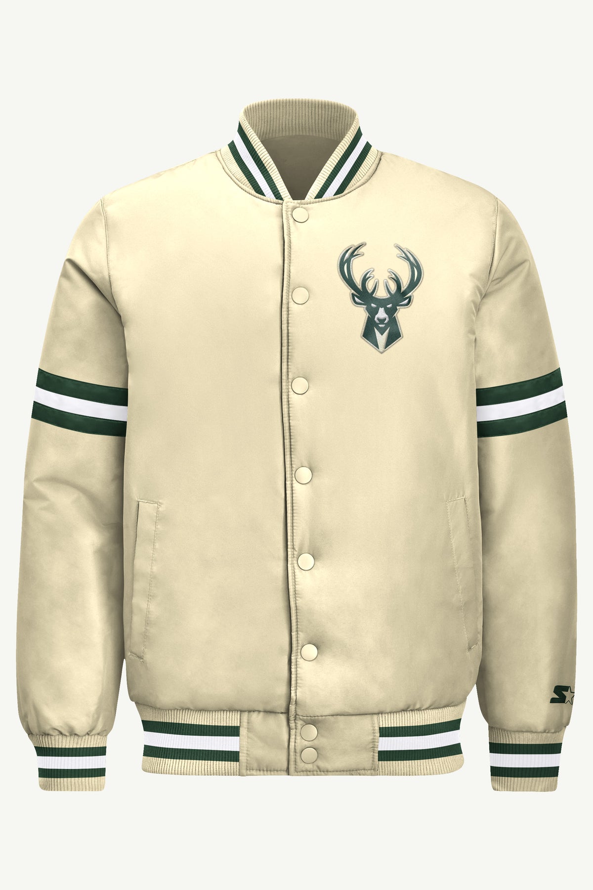 MENS MILWAUKEE BUCKS COURTSIDE VARSITY JACKET View 2
