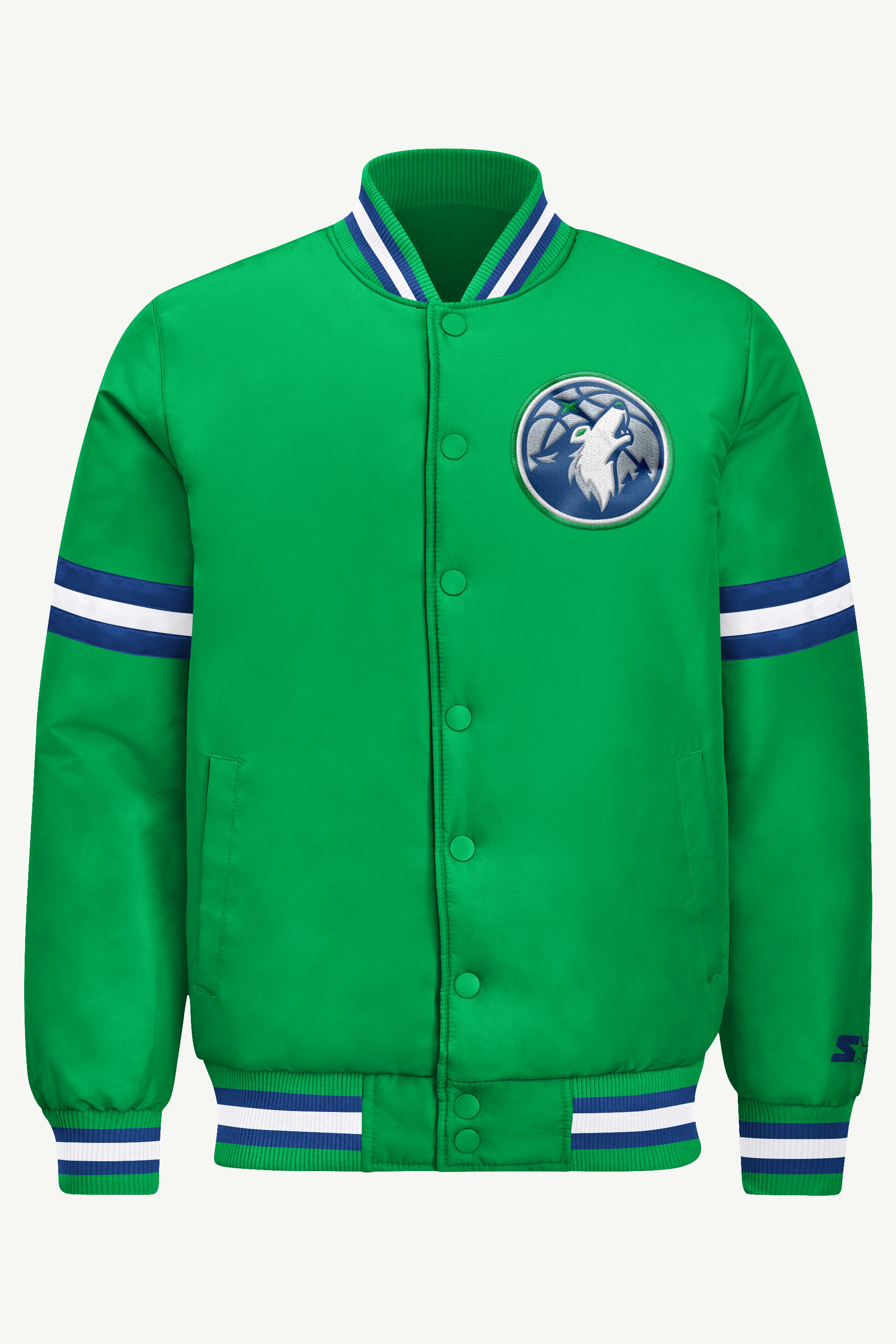 MENS MINNESOTA TIMBERWOLVES COURTSIDE VARSITY JACKET View 2