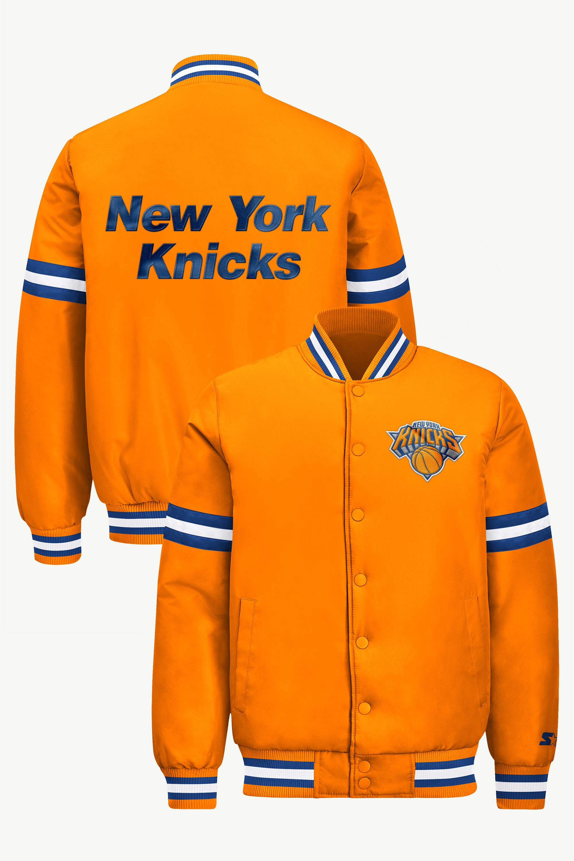 MENS NEW YORK KNICKS COURTSIDE VARSITY JACKET View 1