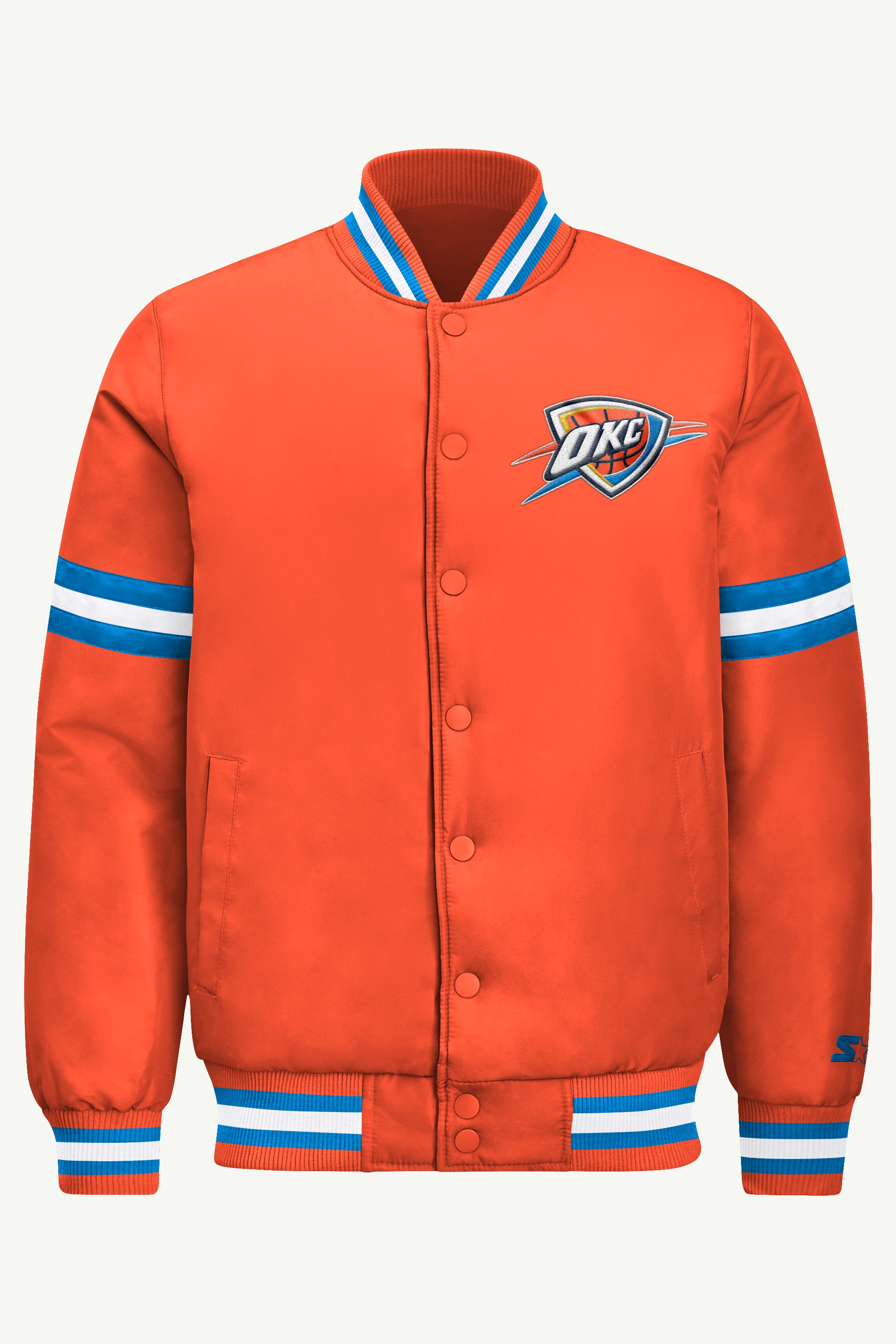 MENS OKLAHOMA CITY THUNDER COURTSIDE VARSITY JACKET View 2