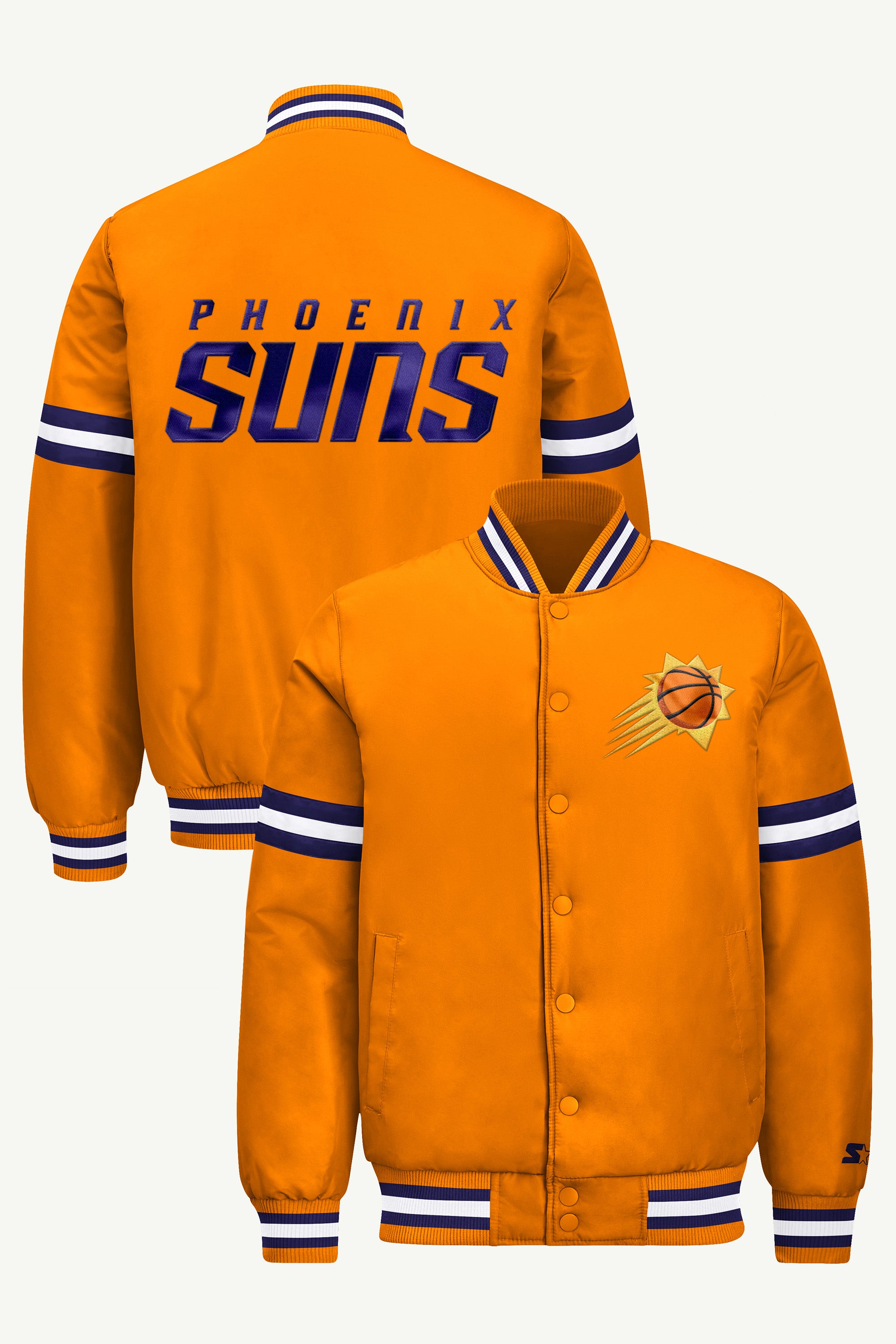 MENS PHOENIX SUNS COURTSIDE VARSITY JACKET View 1