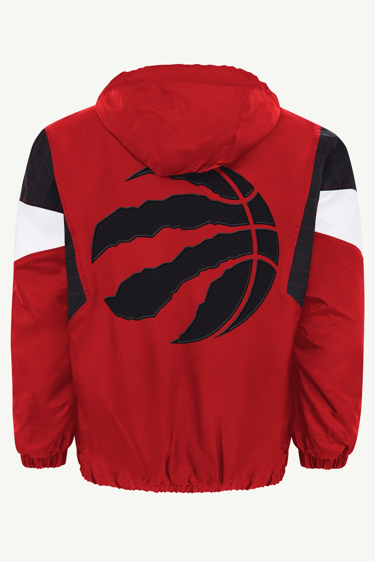 MENS TORONTO RAPTORS THROWBACK HALF ZIP HOODED JACKET View 3