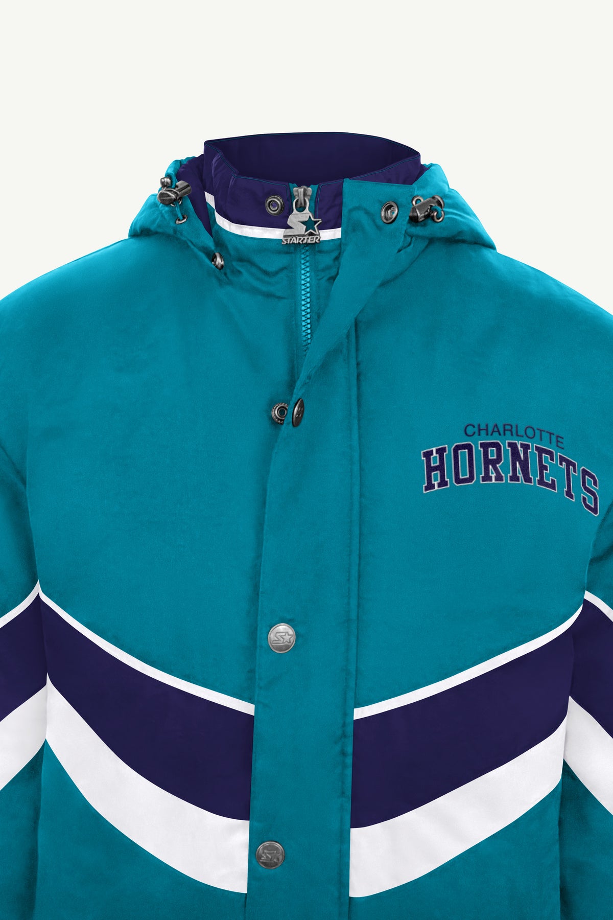 MENS CHARLOTTE HORNETS CHEVRON FULL ZIP JACKET View 4