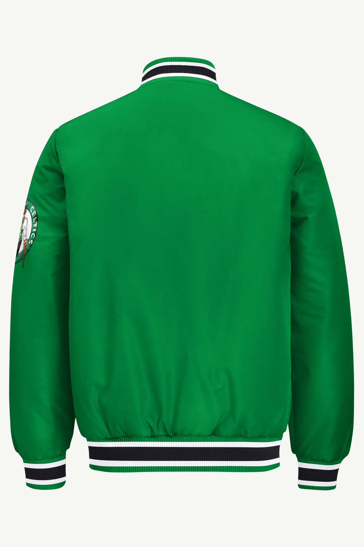 MENS BOSTON CELTICS ACROSS SATIN VARSITY JACKET View 3