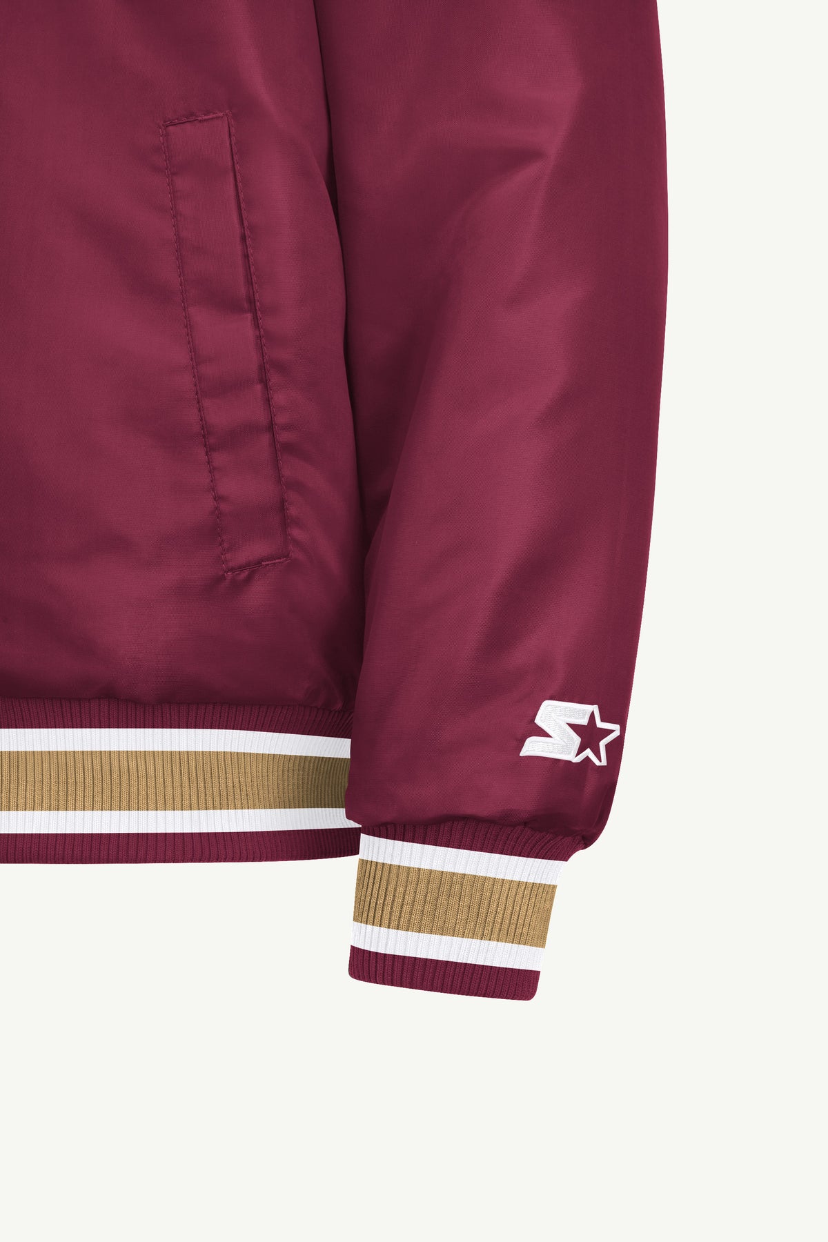 MENS CLEVELAND CAVALIERS ACROSS SATIN VARSITY JACKET View 5