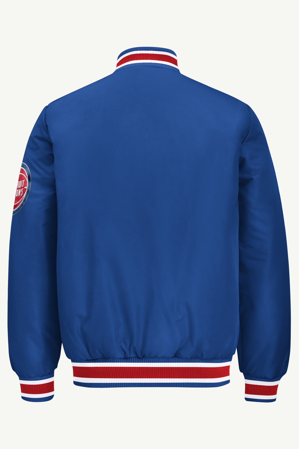 MENS DETROIT PISTONS ACROSS SATIN VARSITY JACKET View 3