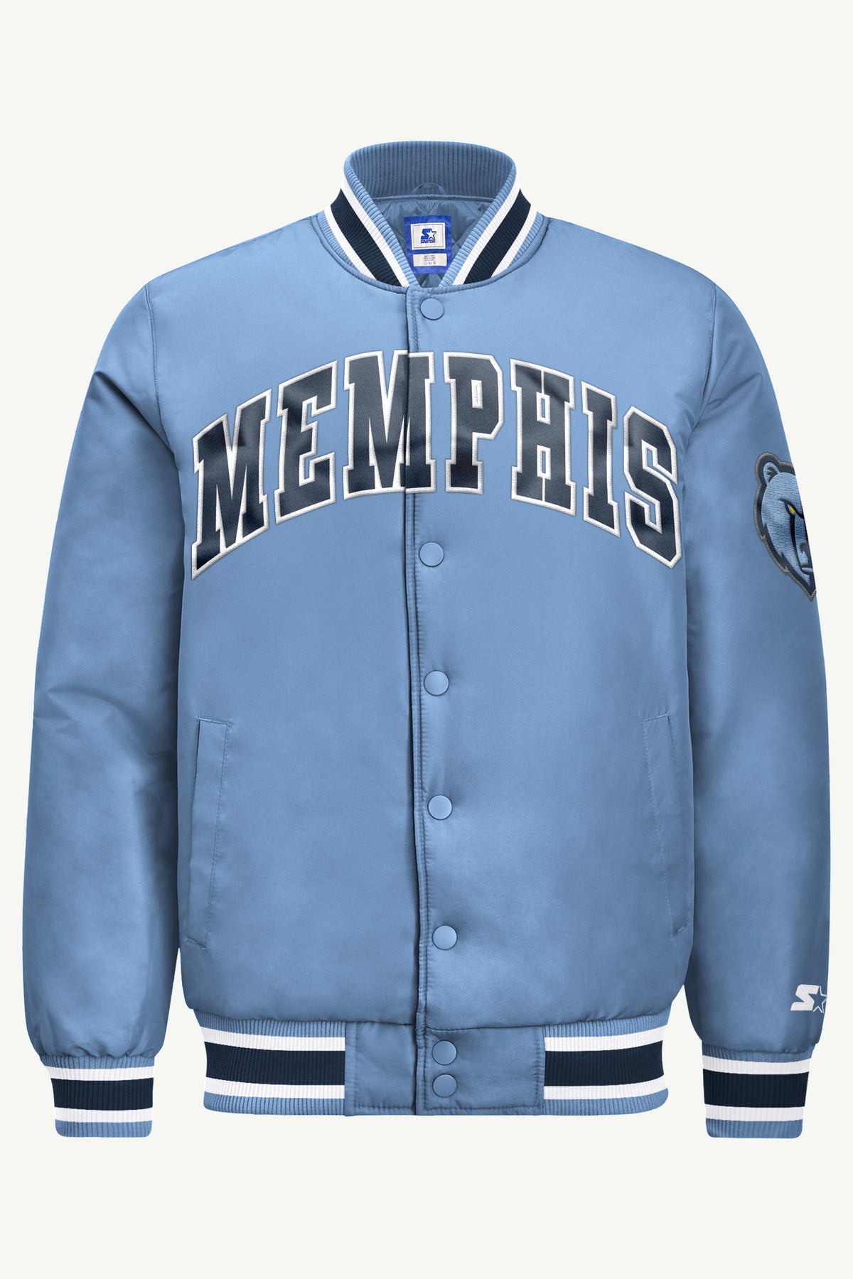 MENS MEMPHIS GRIZZLIES ACROSS SATIN VARSITY JACKET View 2
