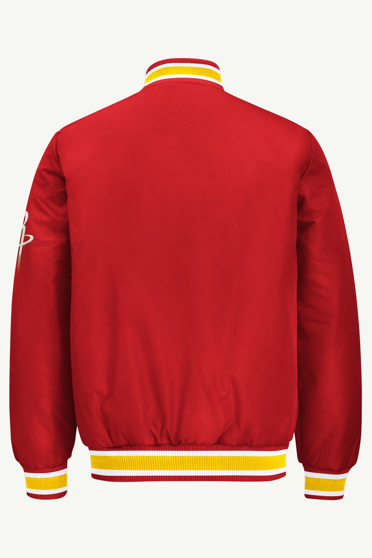 MENS HOUSTON ROCKETS ACROSS SATIN VARSITY JACKET View 3