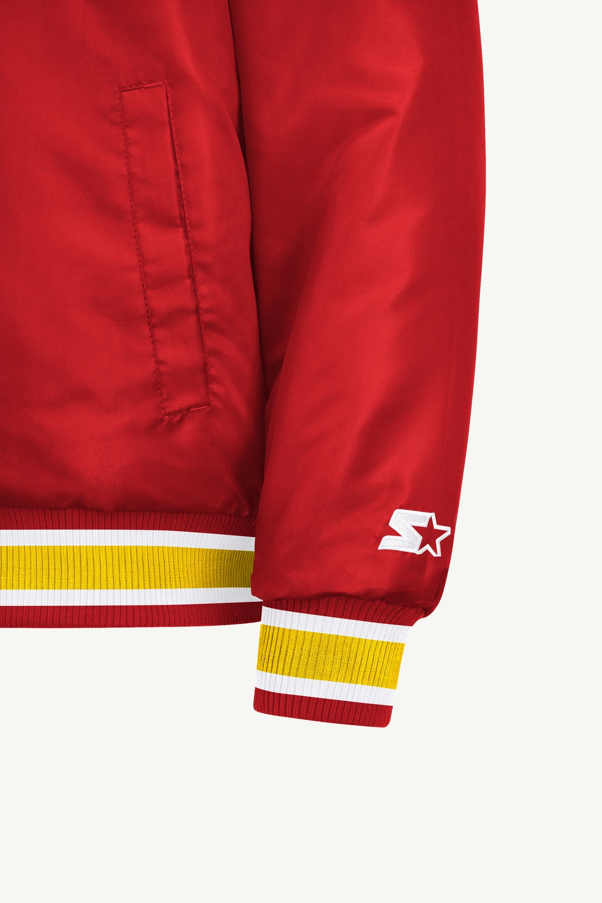 MENS HOUSTON ROCKETS ACROSS SATIN VARSITY JACKET View 5