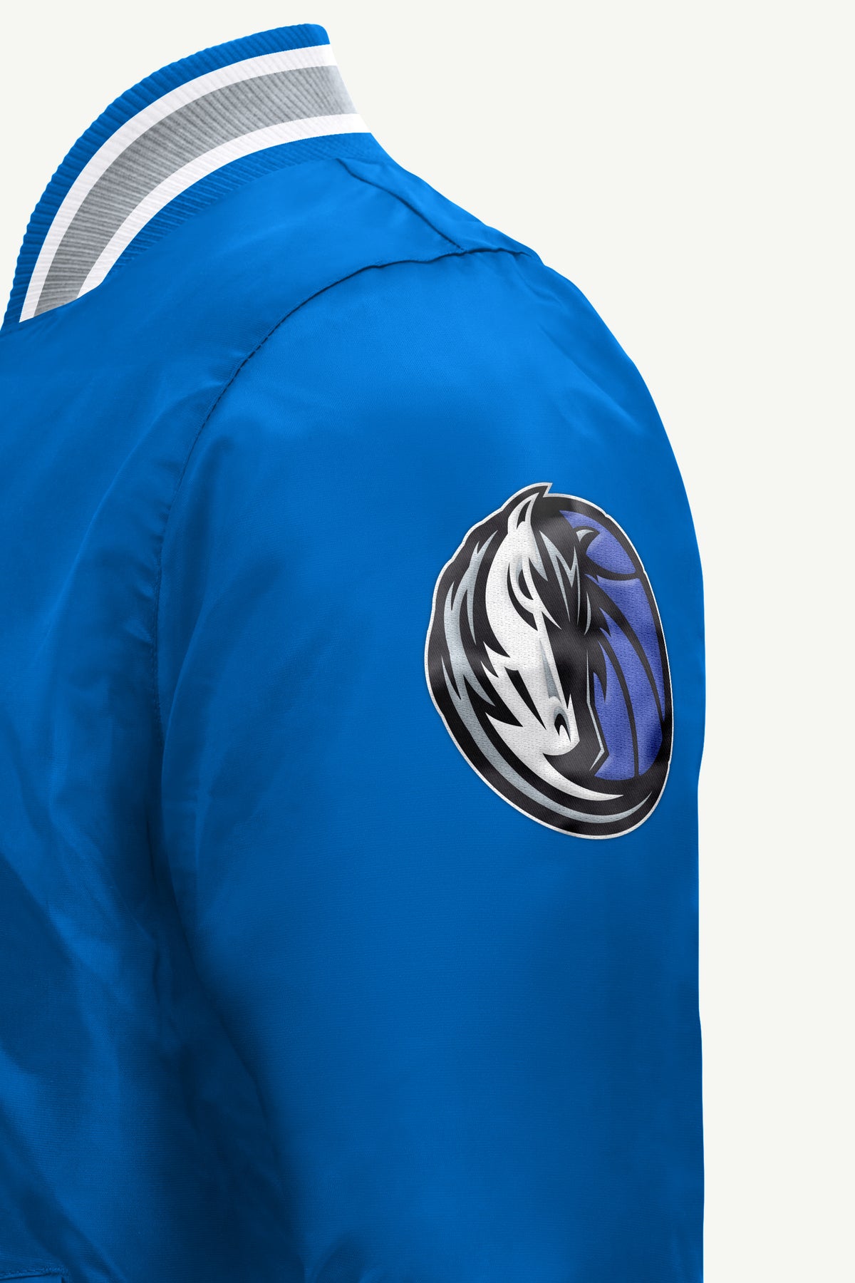 MENS DALLAS MAVERICKS ACROSS SATIN VARSITY JACKET View 4 | Dallas Mavericks