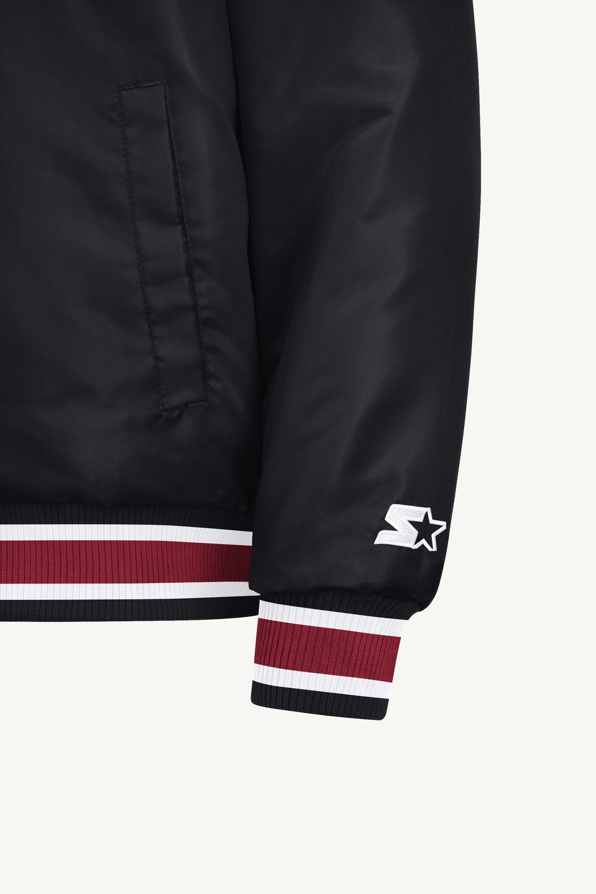 MENS MIAMI HEAT ACROSS SATIN VARSITY JACKET View 5 | Miami Heat