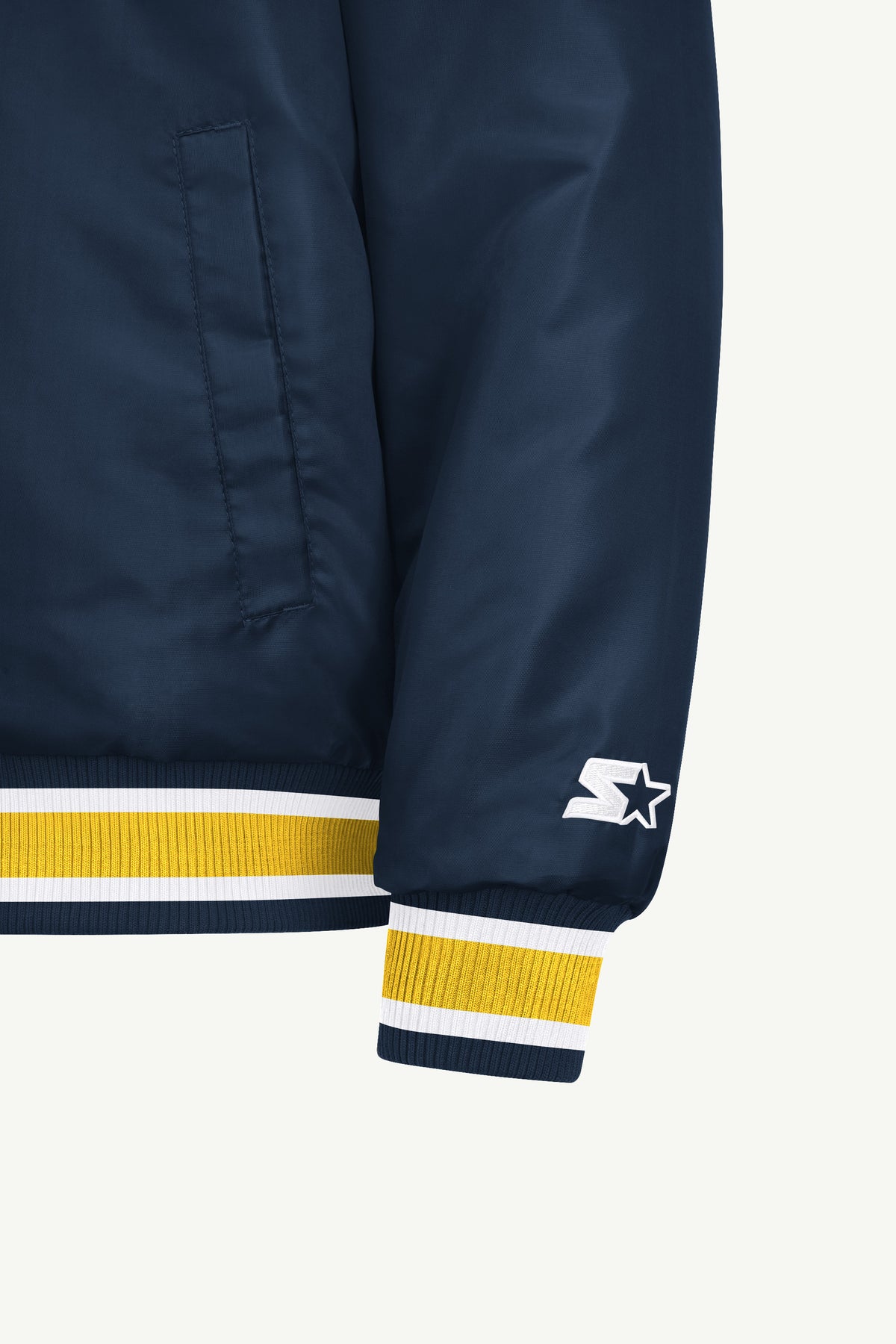 MENS DENVER NUGGETS ACROSS SATIN VARSITY JACKET View 5