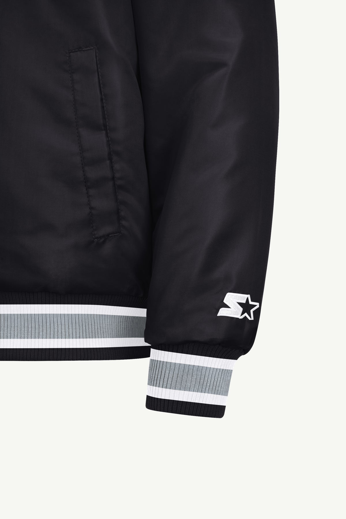 MENS SAN ANTONIO SPURS ACROSS SATIN VARSITY JACKET View 5