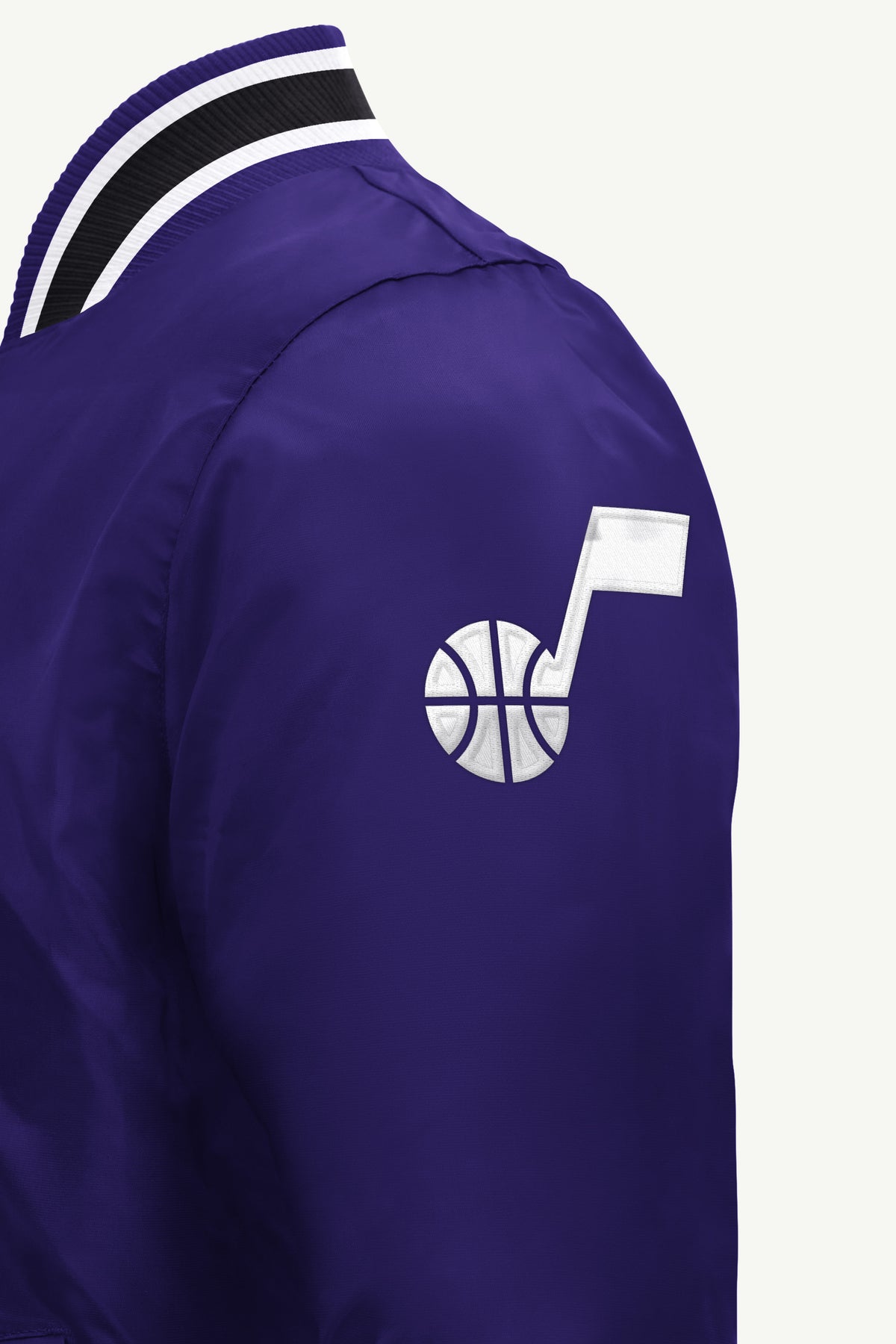 MENS UTAH JAZZ ACROSS SATIN VARSITY JACKET View 4