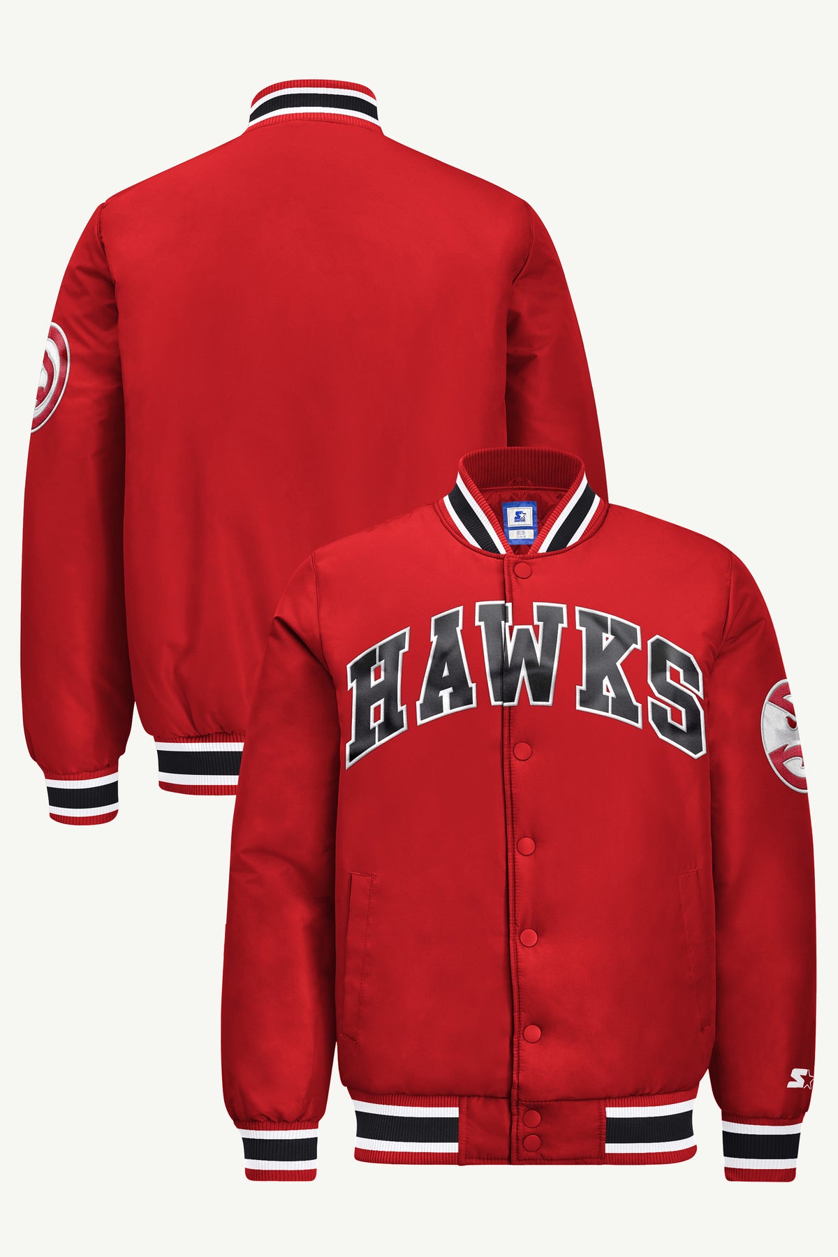 MENS ATLANTA HAWKS ACROSS SATIN VARSITY View 1