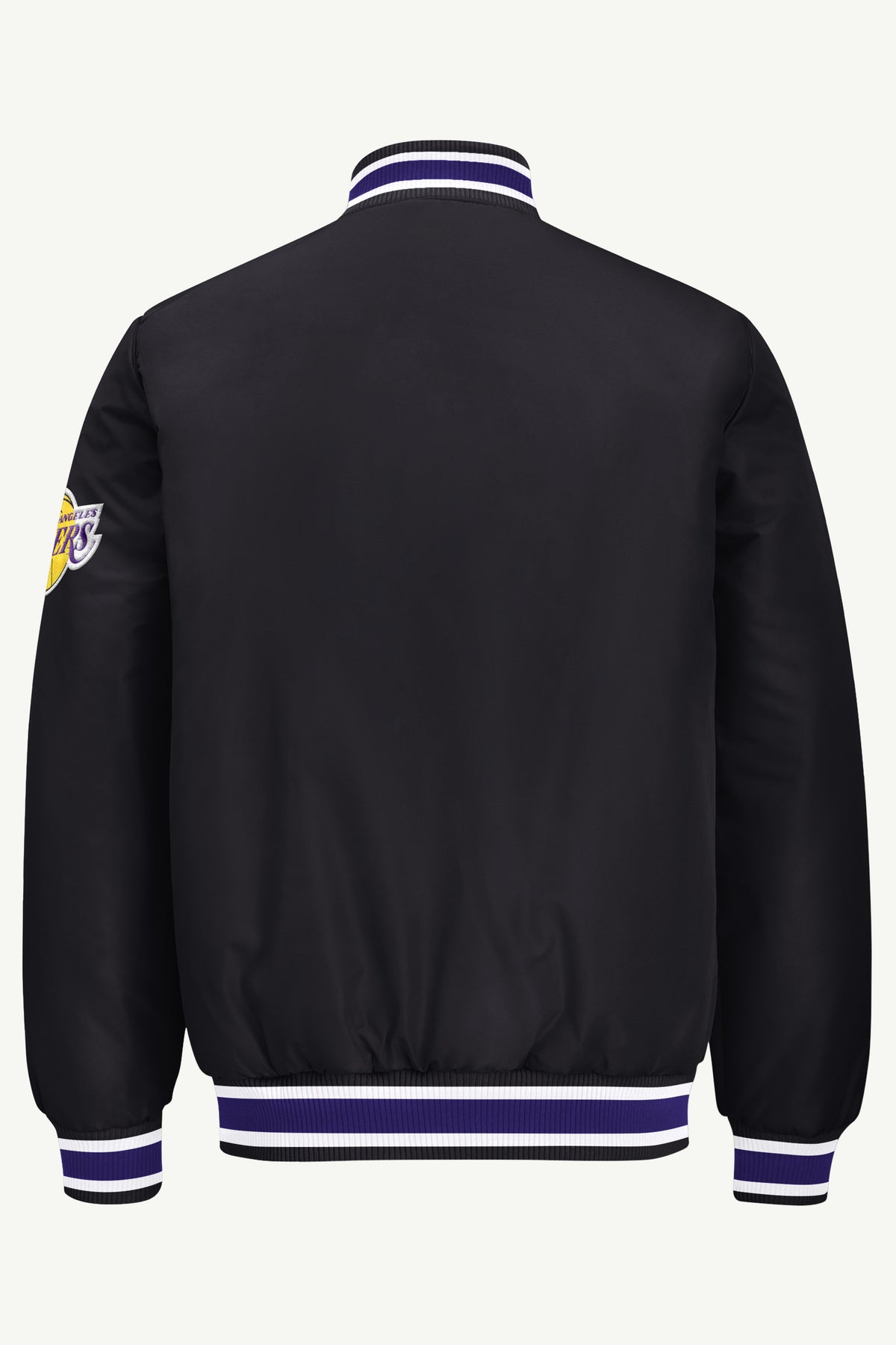 MENS LOS ANGELES LAKERS ACROSS SATIN VARSITY JACKET View 3 | STARTER JACKETS
