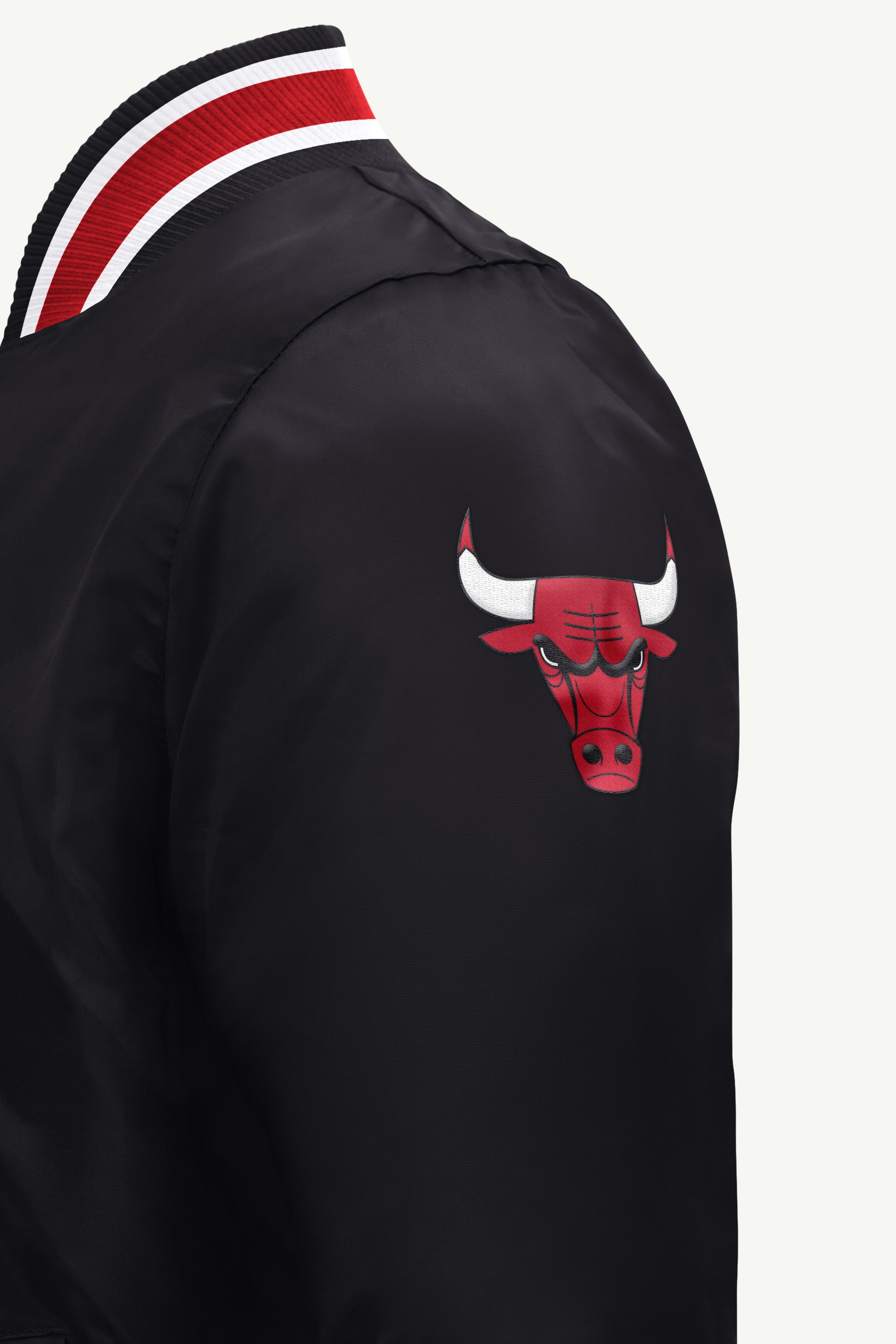 MENS CHICAGO BULLS GAME DAY SATIN VARSITY JACKET View 4