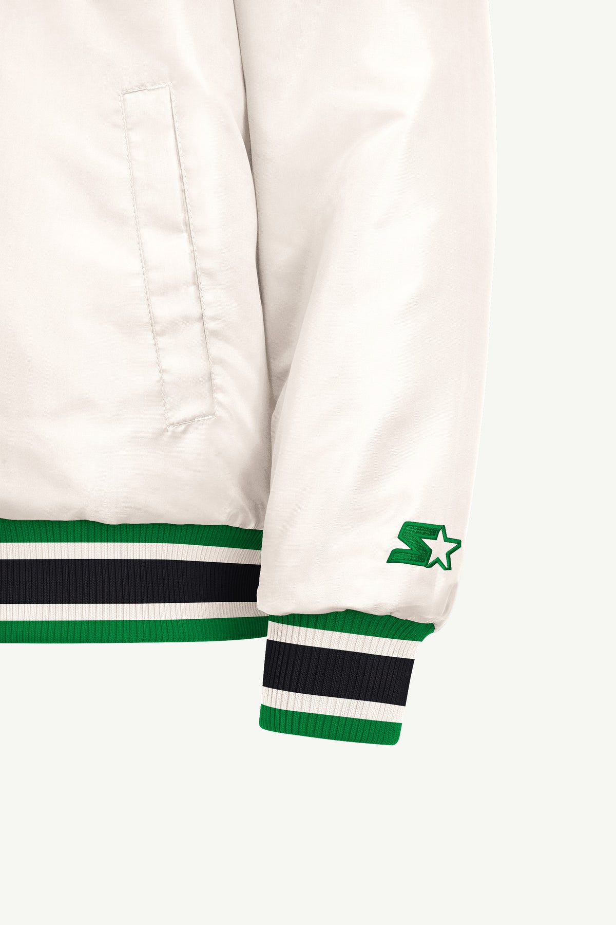 MENS BOSTON CELTICS ACROSS SATIN VARSITY JACKET View 5