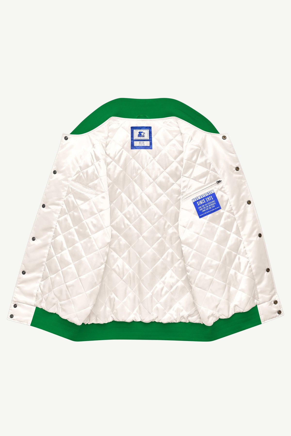 MENS BOSTON CELTICS ACROSS SATIN VARSITY JACKET View 6