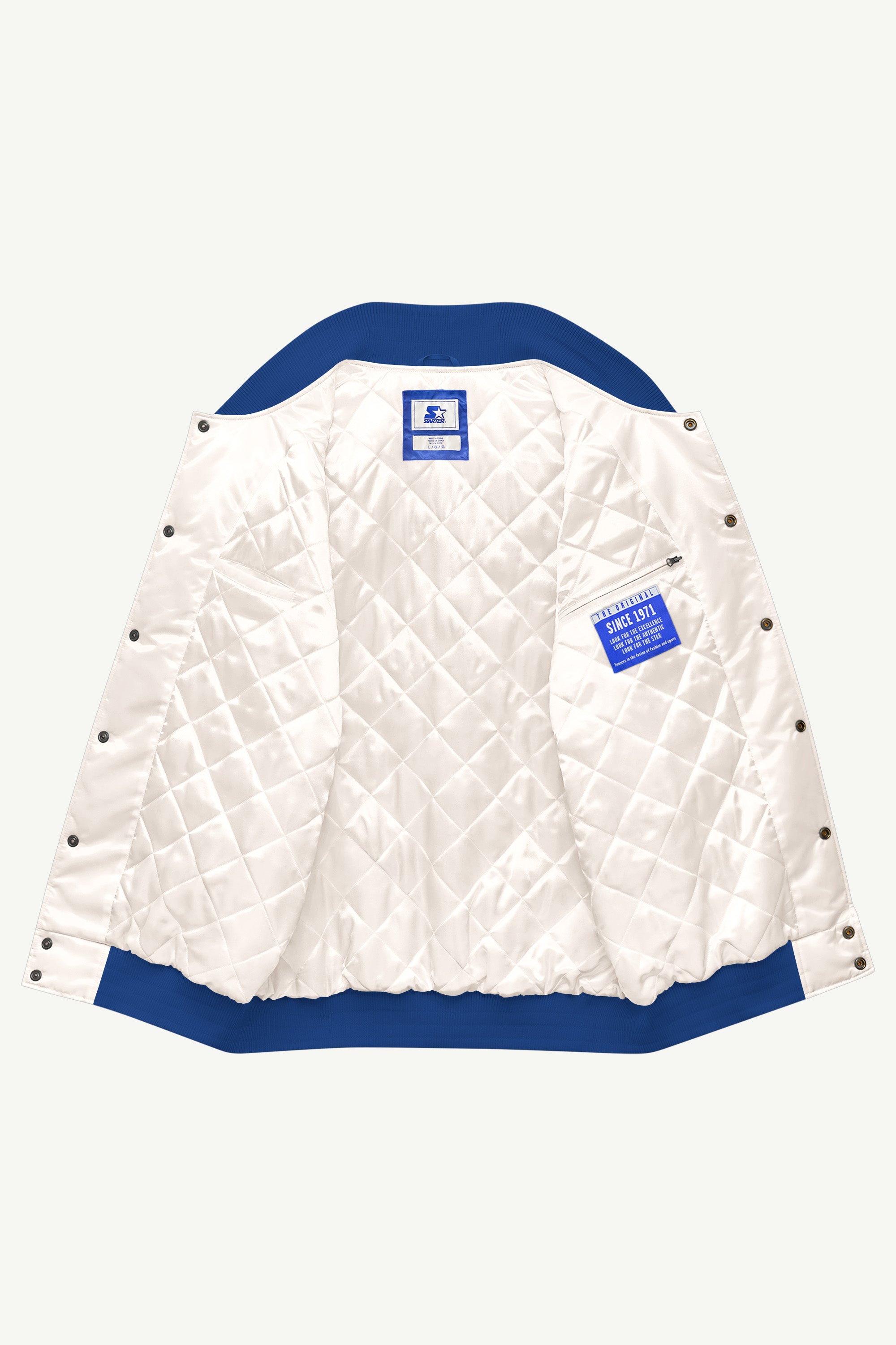 MENS NEW YORK KNICKS ACROSS SATIN VARSITY JACKET View 6