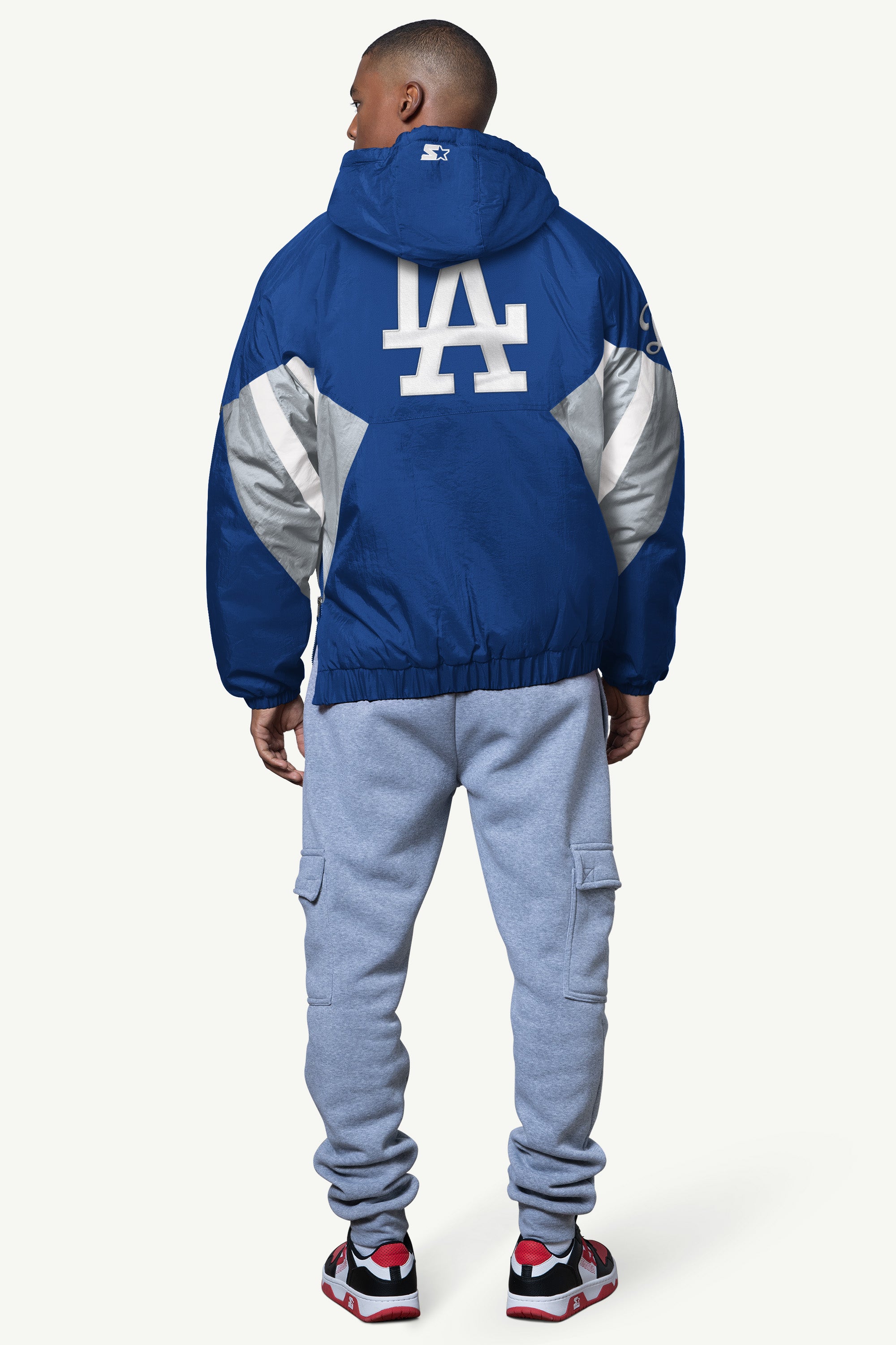 MENS LOS ANGELES DODGERS LINE UP BREAKAWAY CRINKLE POPOVER View 2 | Men's Windbreakers