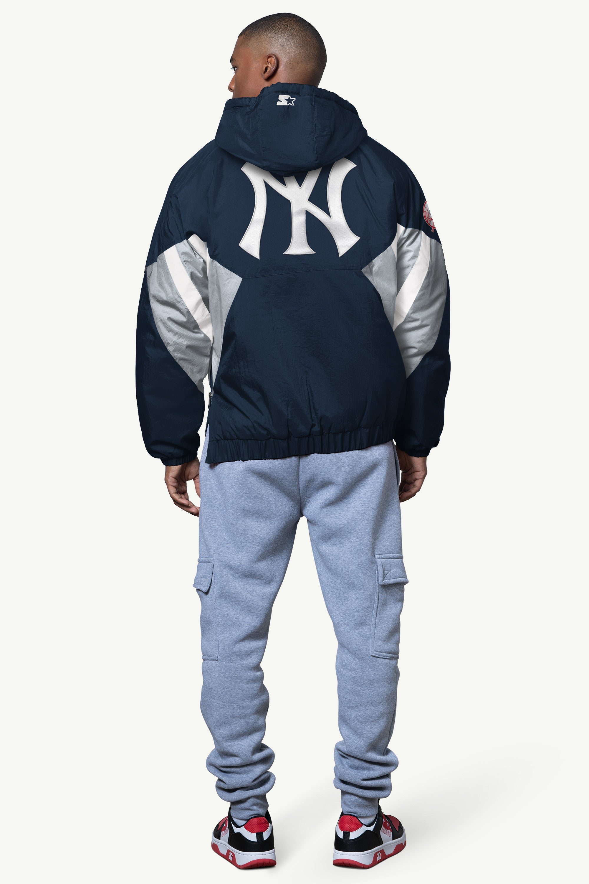 MENS NEW YORK YANKEES LINE UP BREAKAWAY CRINKLE POPOVER View 2 | Men's Windbreakers