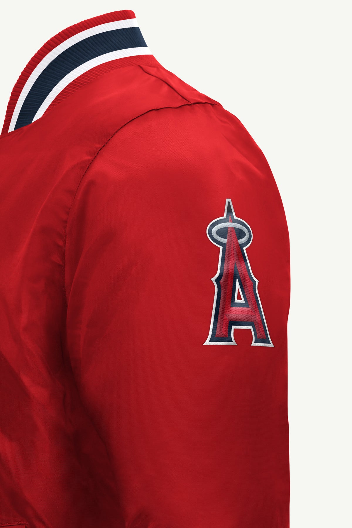 MENS ANAHEIM ANGELS  ACROSS SATIN VARSITY JACKET View 4
