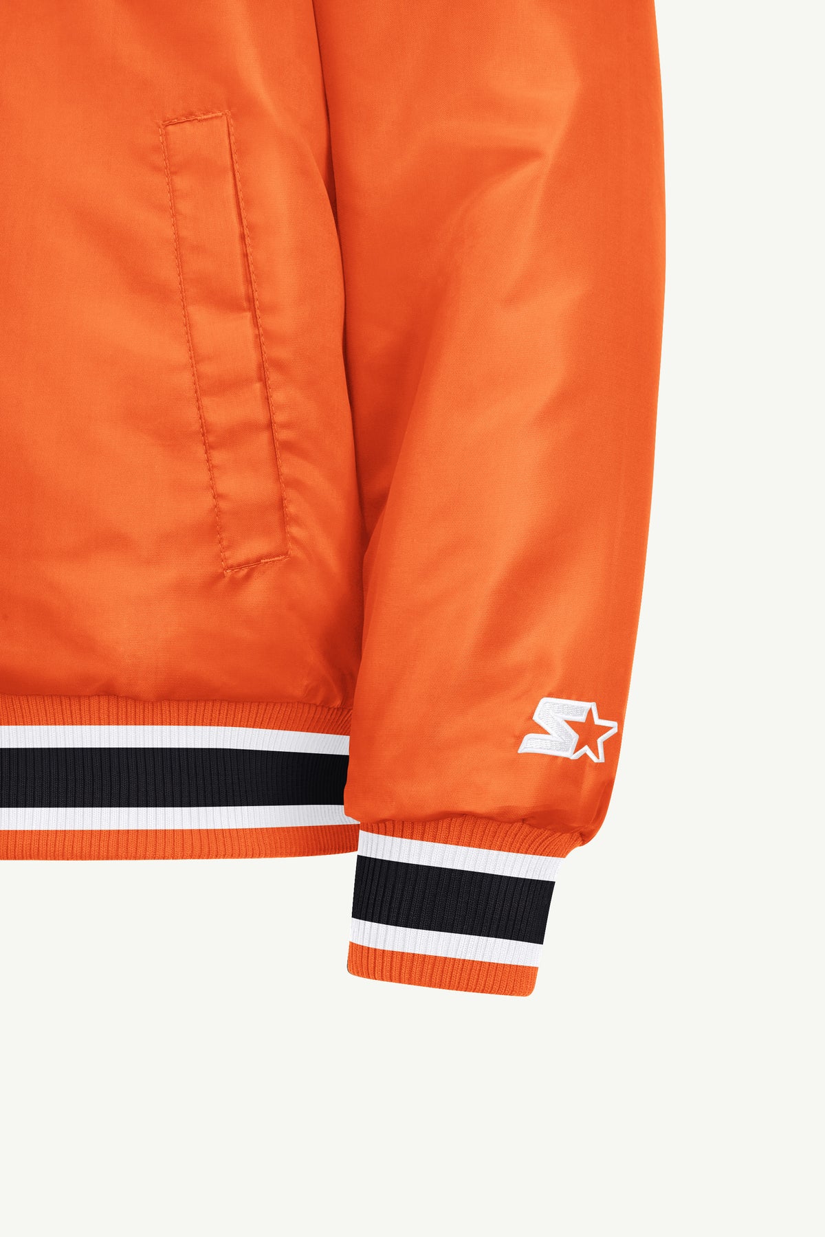 MENS BALTIMORE ORIOLES ACROSS SATIN VARSITY JACKET View 5