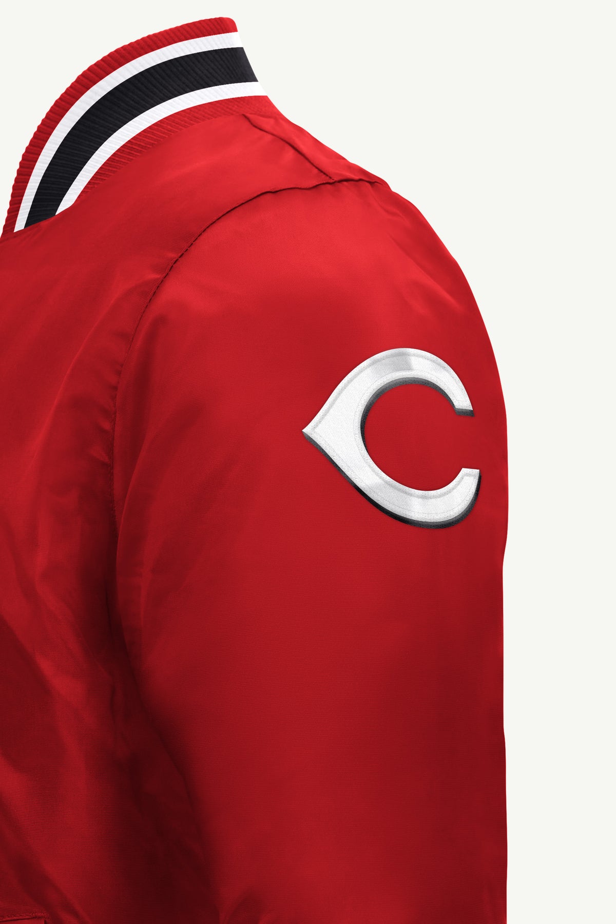 MENS CINNCINATI REDS ACROSS SATIN VARSITY JACKET View 4