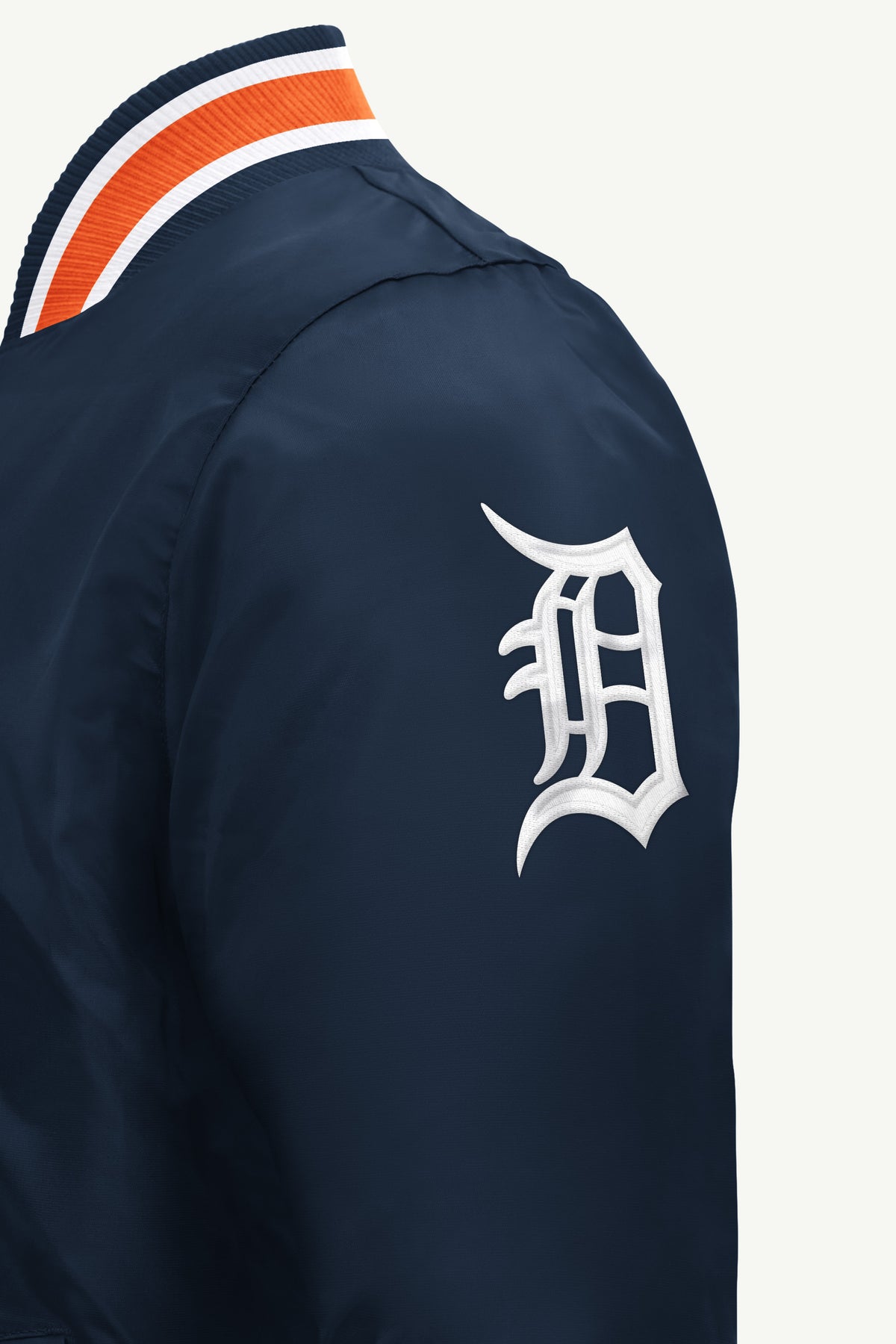 MENS DETROIT TIGERS ACROSS SATIN VARSITY JACKET View 4