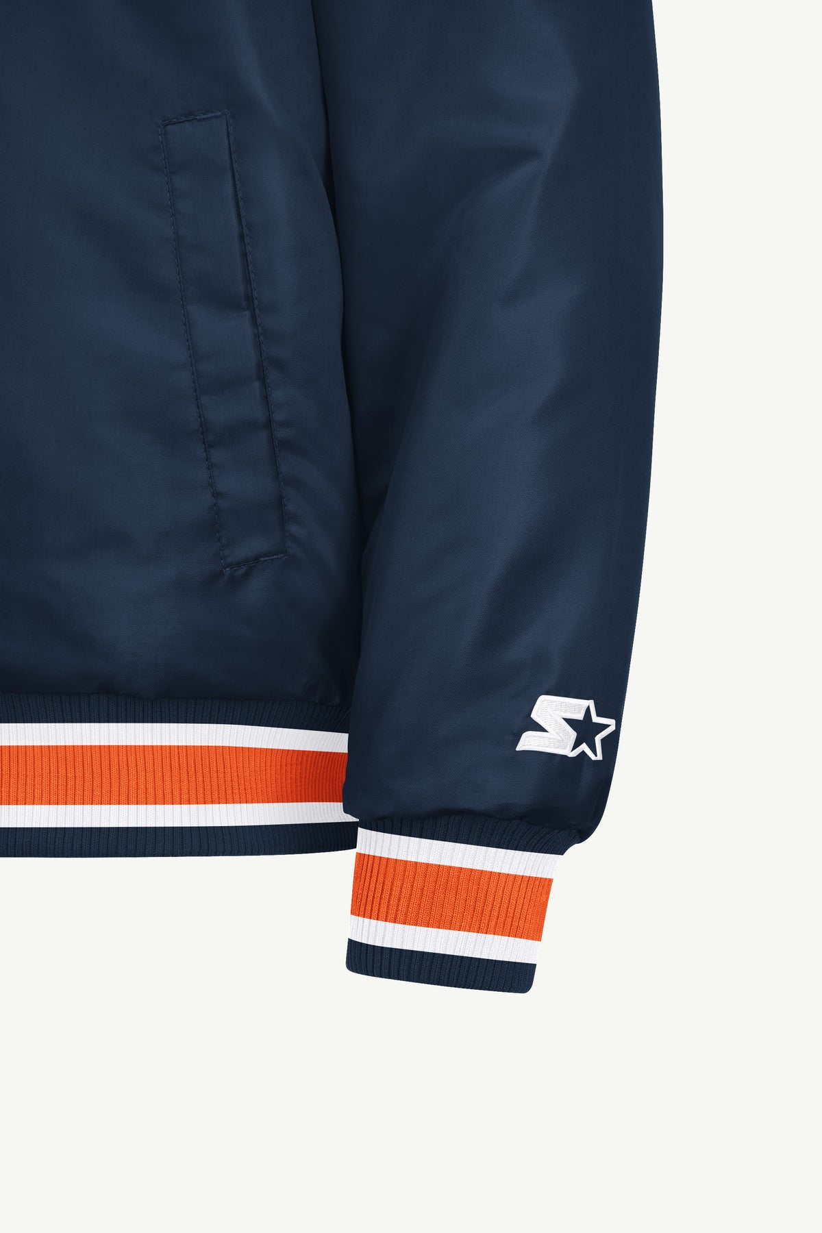 MENS DETROIT TIGERS ACROSS SATIN VARSITY JACKET View 5