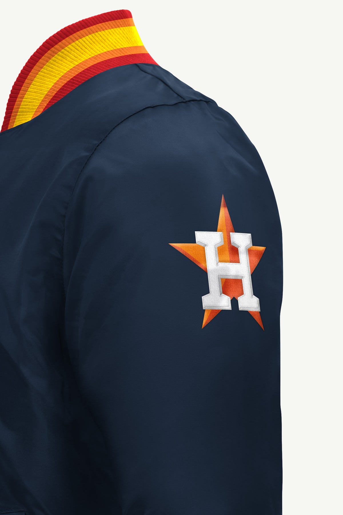 MENS HOUSTON ASTROS ACROSS SATIN VARSITY JACKET View 4