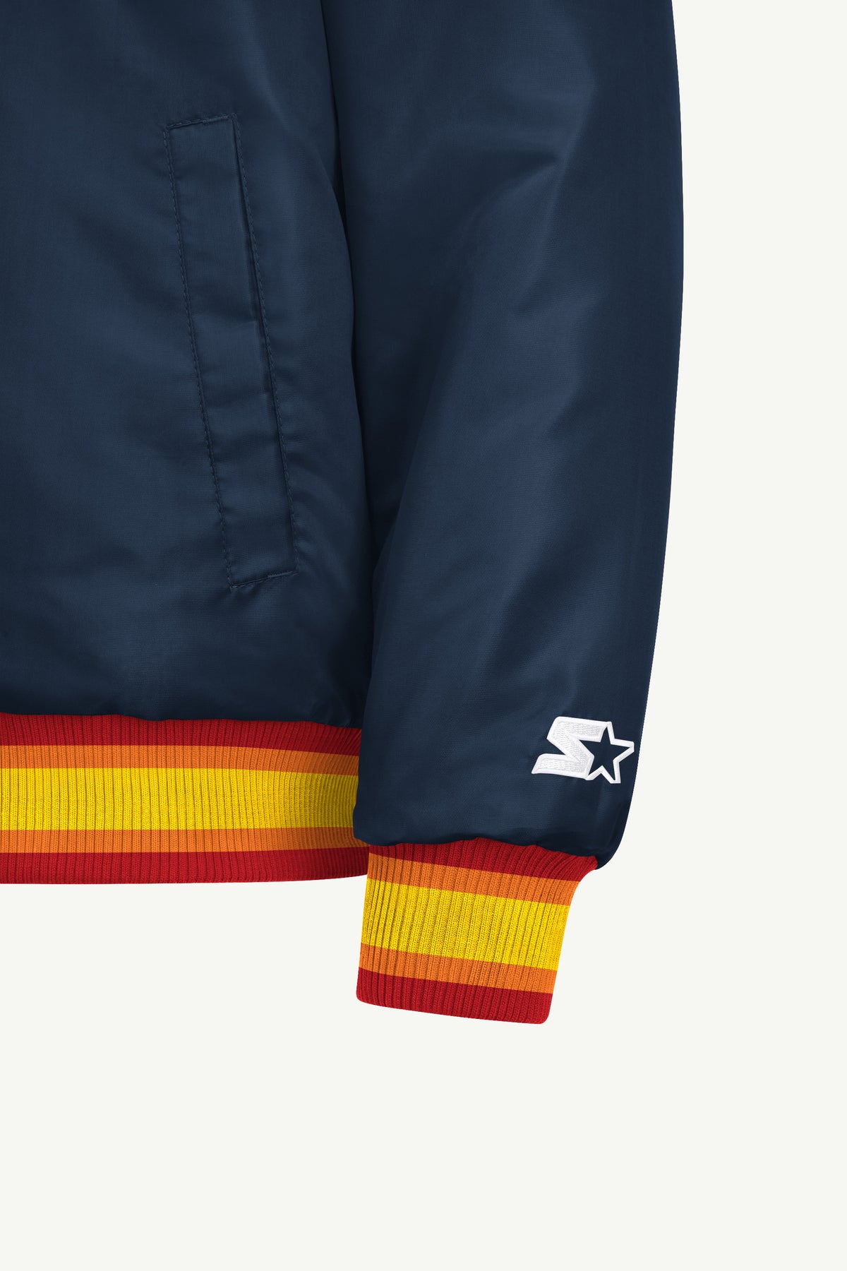 MENS HOUSTON ASTROS ACROSS SATIN VARSITY JACKET View 5