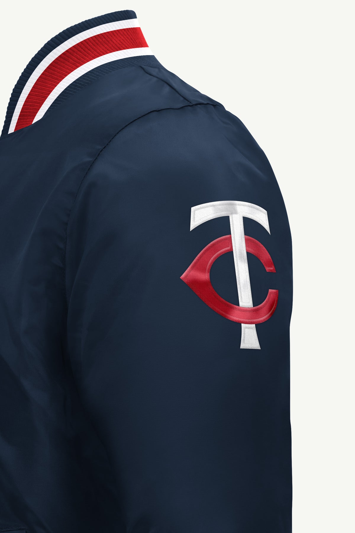 MENS MINNESOTA TWINS ACROSS SATIN VARSITY JACKET View 4 | Minnesota Twins