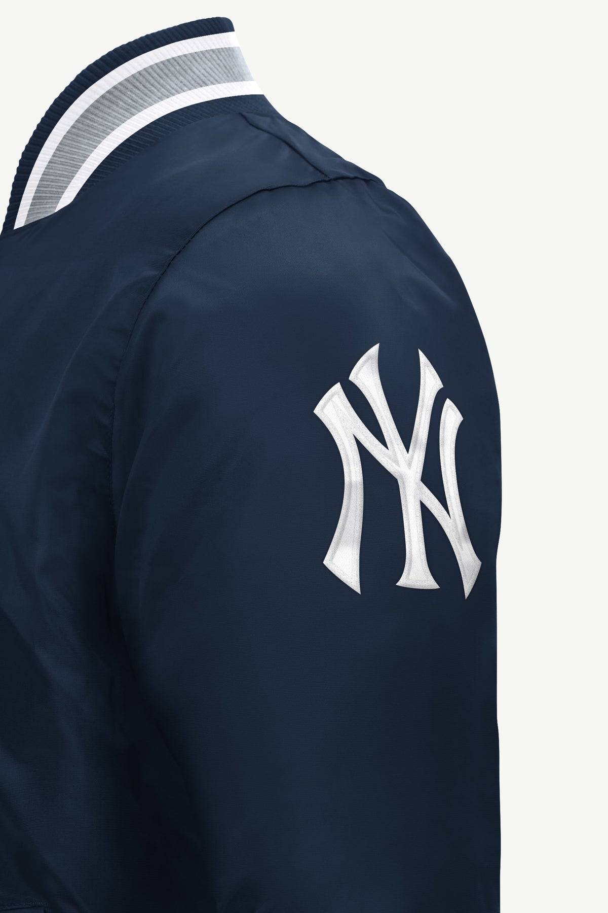 MENS NEW YORK YANKEES ACROSS SATIN VARSITY JACKET View 4
