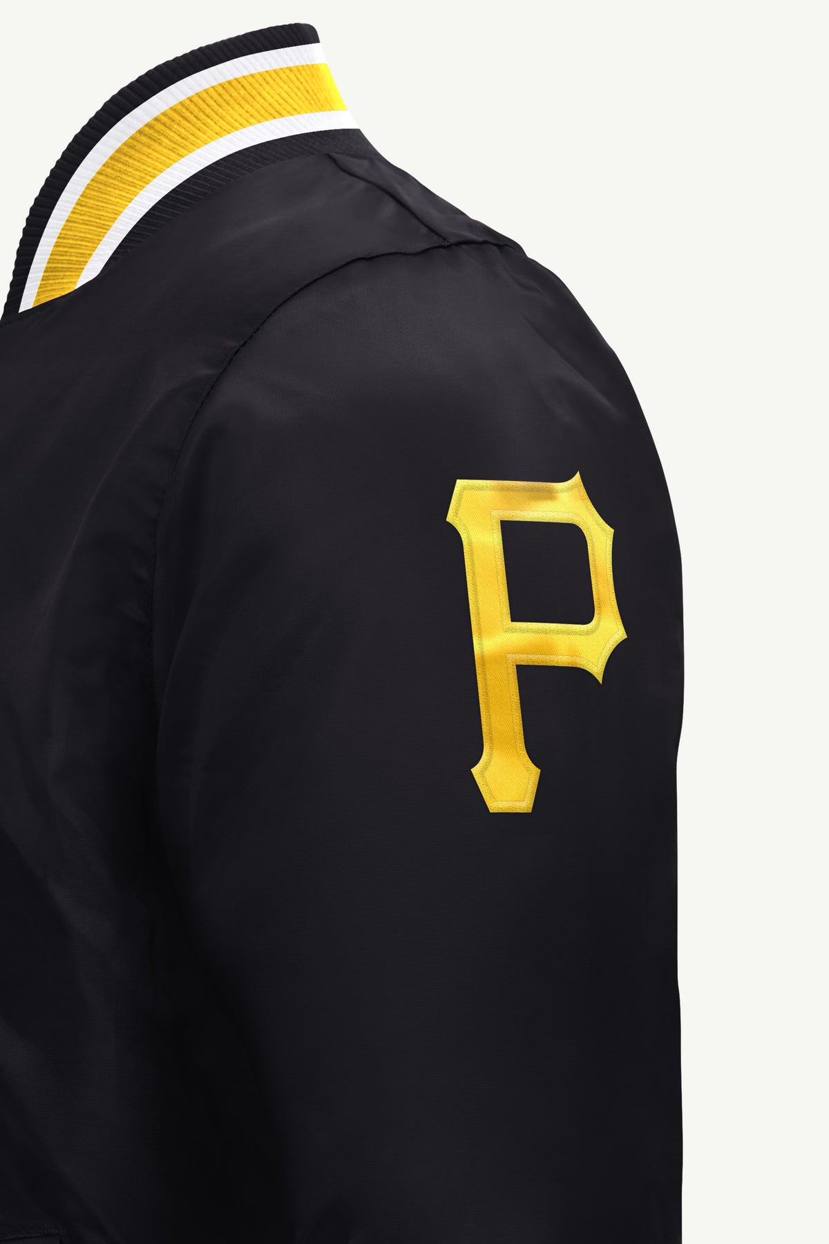 MENS PITTSBURGH PIRATES ACROSS SATIN VARSITY JACKET View 4