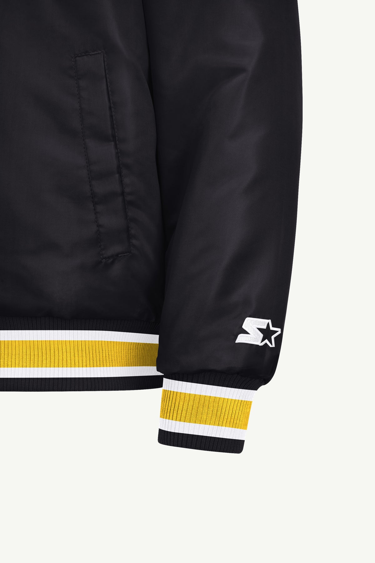 MENS PITTSBURGH PIRATES ACROSS SATIN VARSITY JACKET View 5