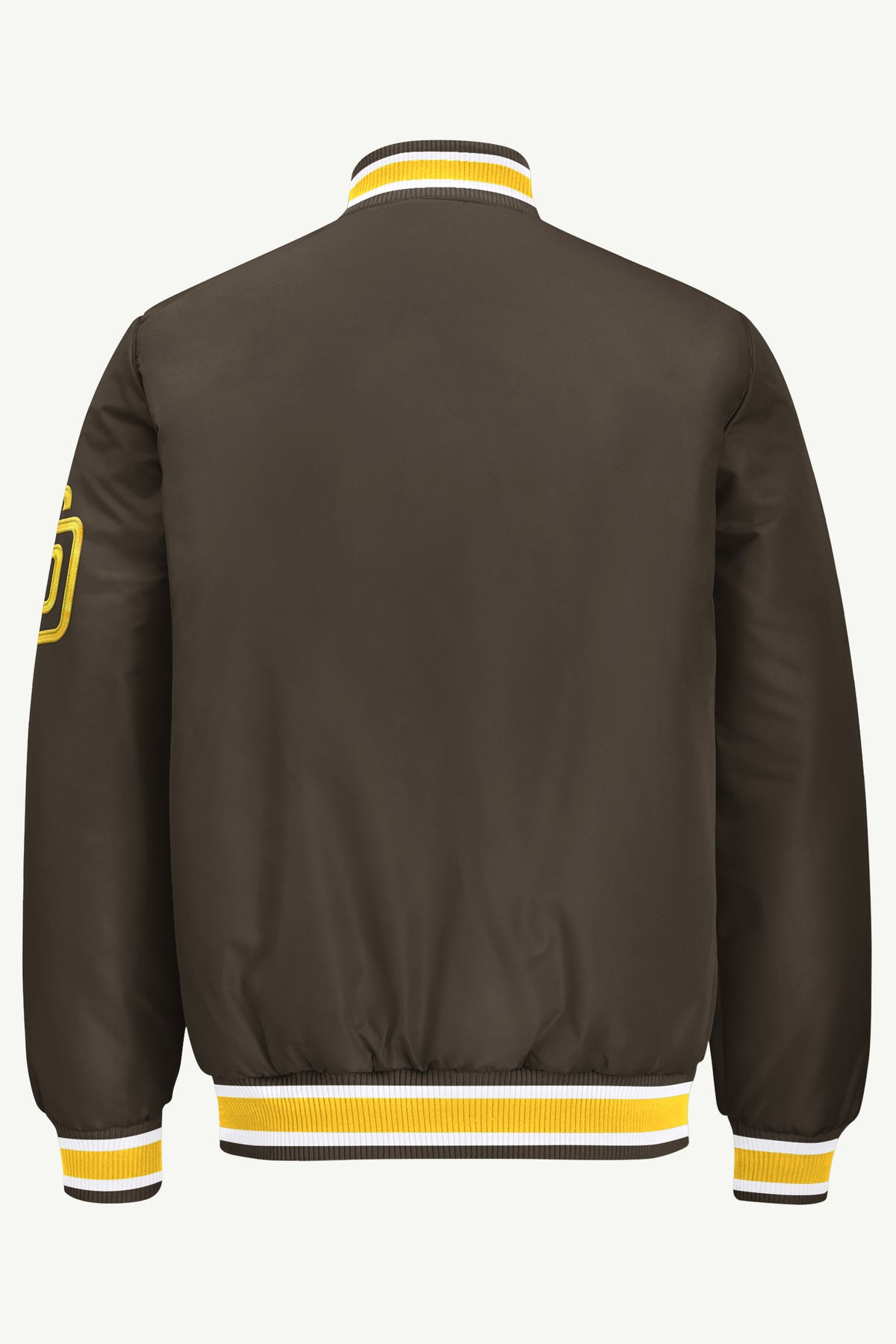 MENS SAN DIEGO PADRES ACROSS SATIN VARSITY JACKET View 3