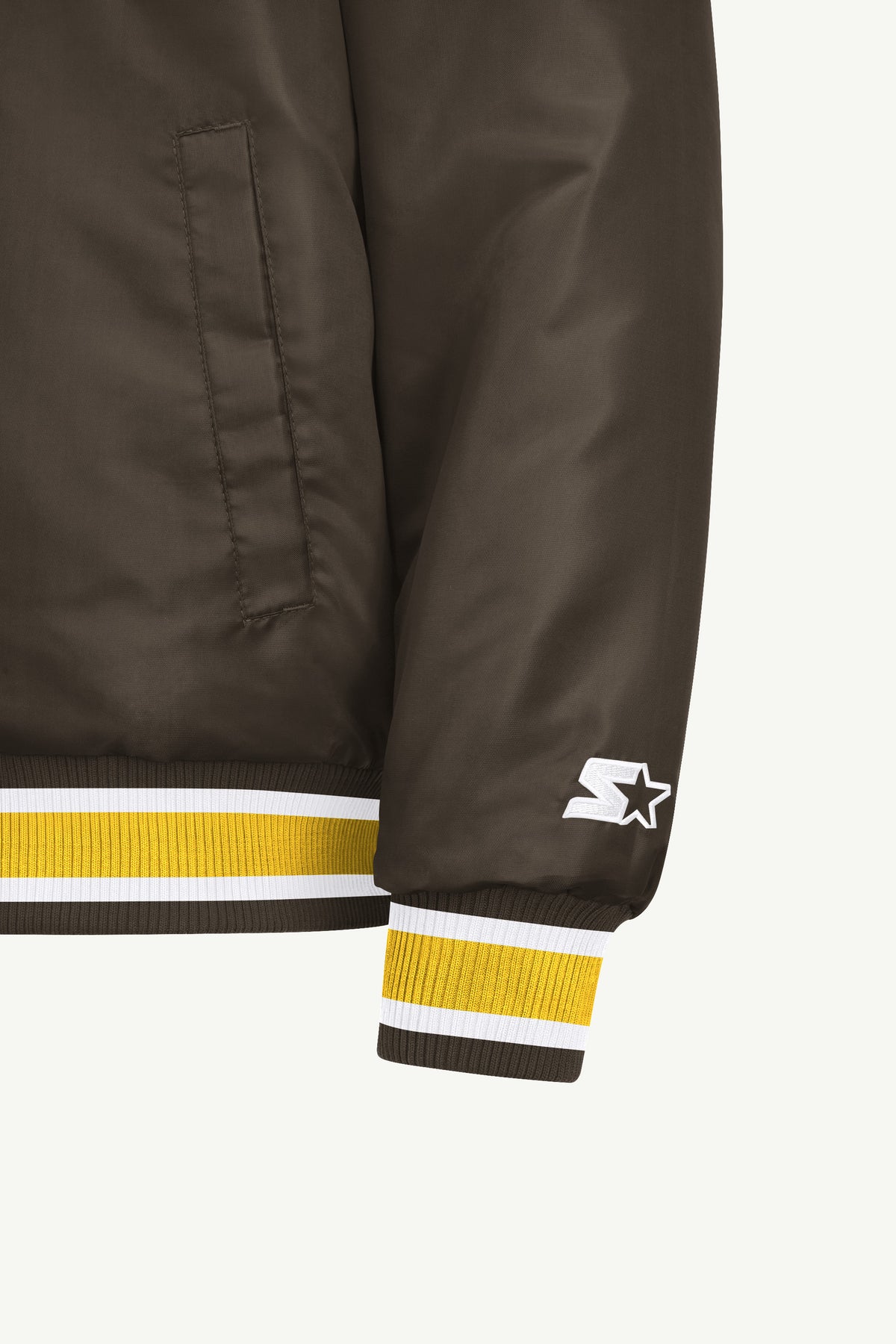 MENS SAN DIEGO PADRES ACROSS SATIN VARSITY JACKET View 5