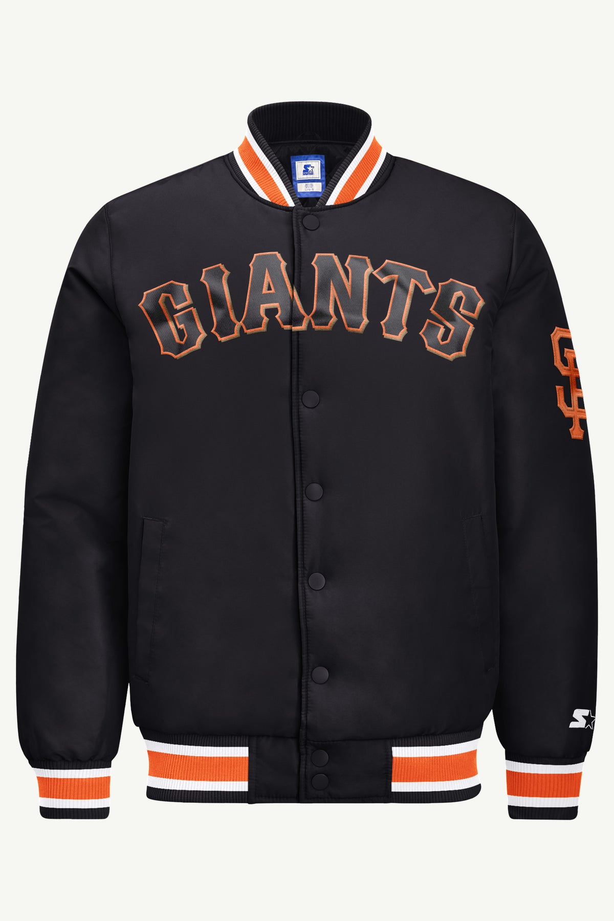 MENS SAN FRANCISCO GIANTS ACROSS SATIN VARSITY JACKET View 2
