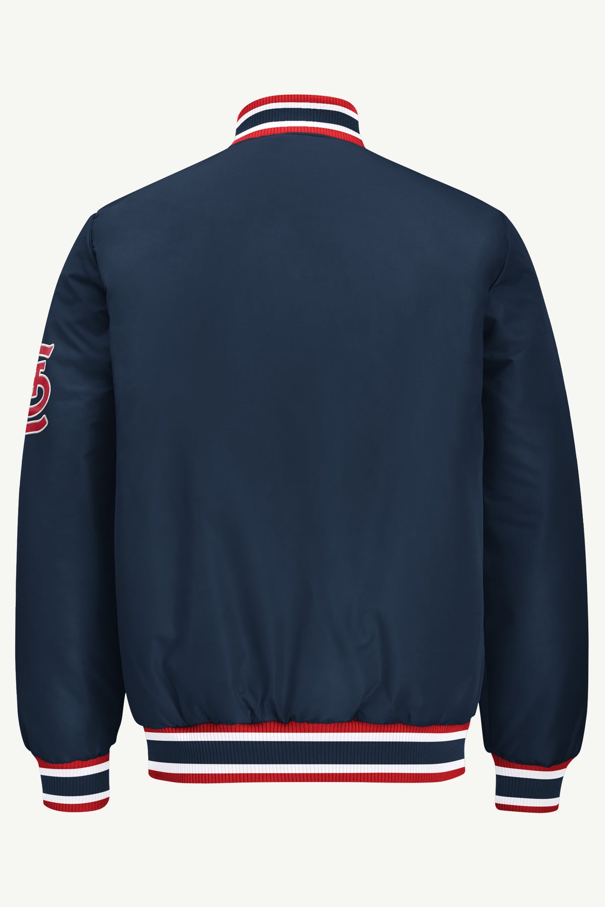MENS ST. LOUIS CARDINALS ACROSS SATIN VARSITY JACKET View 3