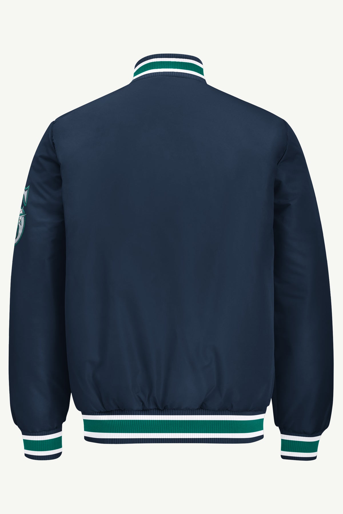MENS SEATTLE MARINERS ACROSS SATIN VARSITY JACKET View 3