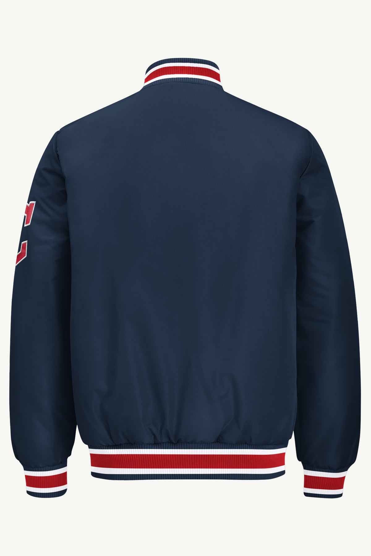 MENS CLEVELAND GUARDIANS ACROSS SATIN VARSITY JACKET View 3
