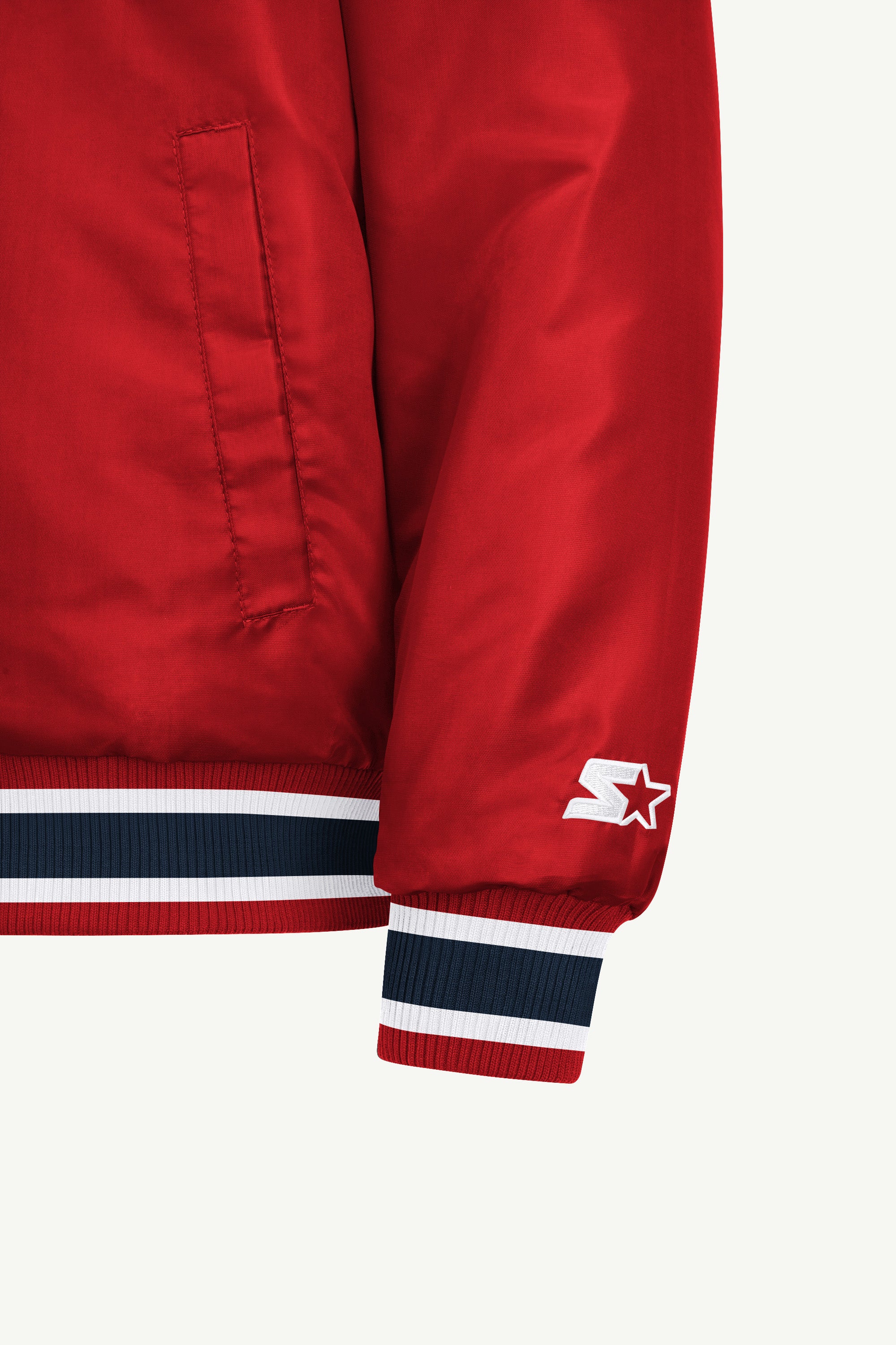 MENS ANAHEIM ANGELS GAME DAY SATIN VARSITY JACKET View 5