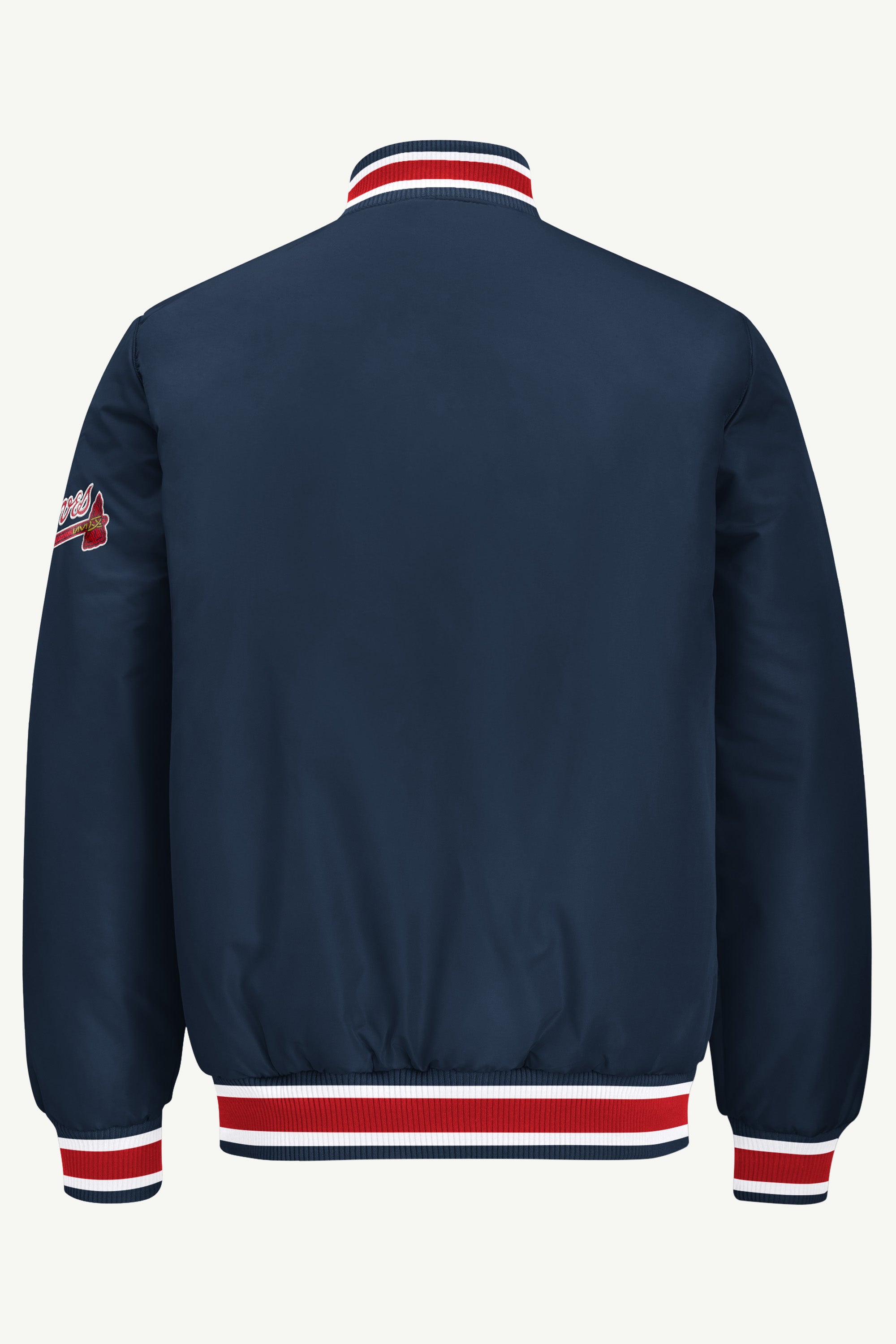 MENS ATLANTA BRAVES GAME DAY SATIN VARSITY JACKET View 3