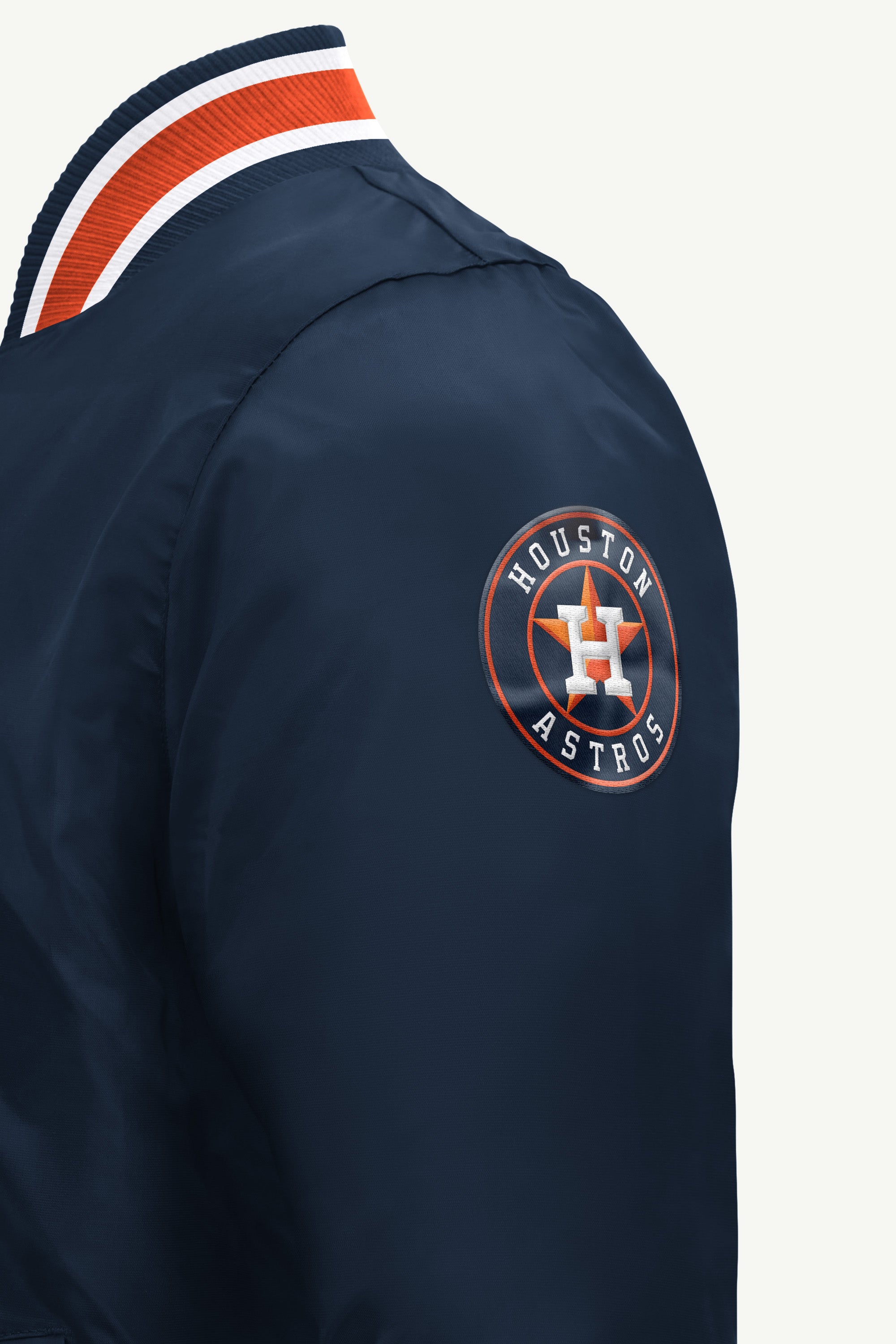 MENS HOUSTON ASTROS GAME DAY SATIN VARSITY JACKET View 4